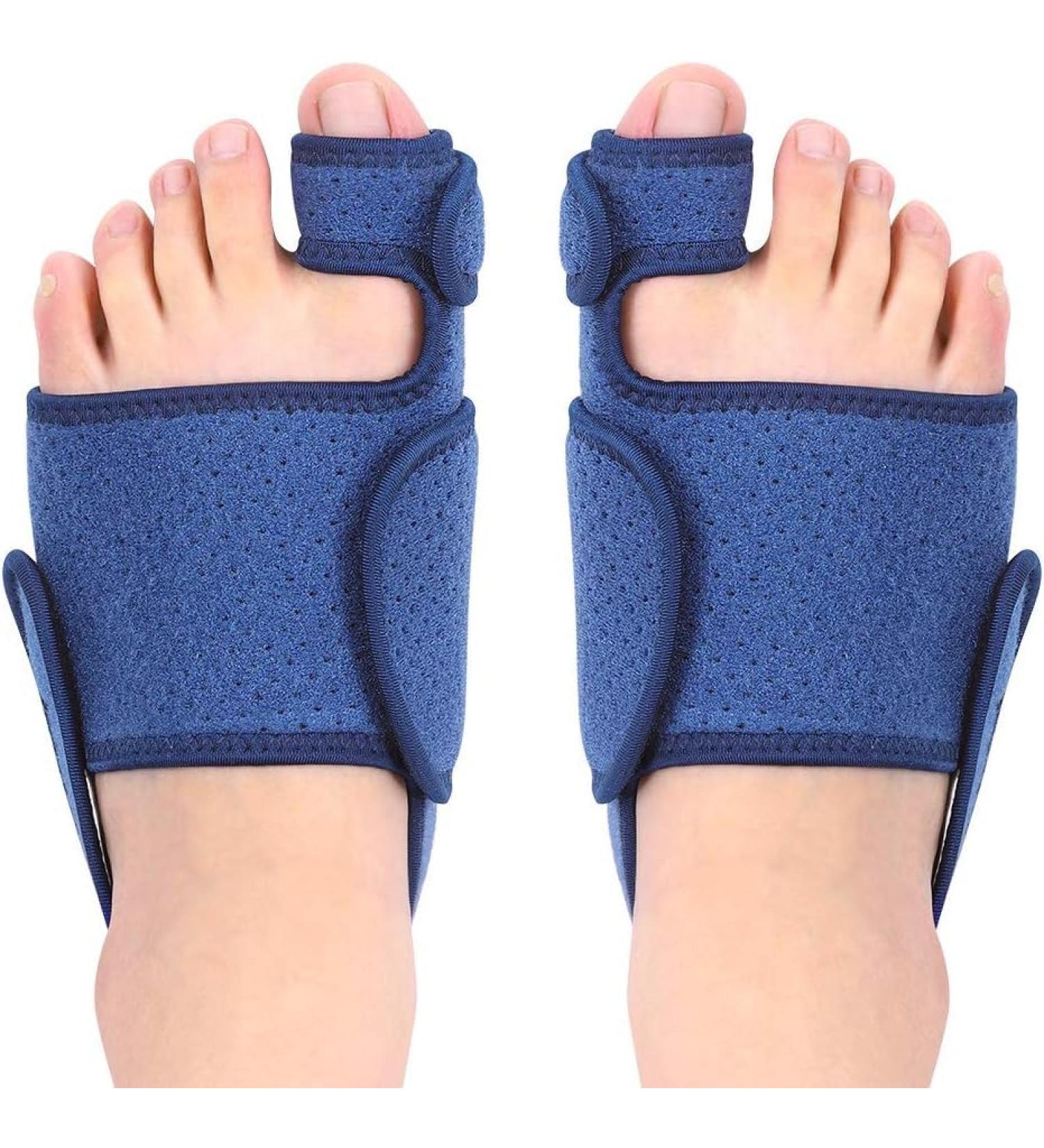 LIULDASHUN Bunion Corrector with Big Toe Straighteners - 1 Pair Blue Silicone Separators for Valgus Correction and Pain Relief | Includes Mesh Laundry Bag - Buy Online on GoSupps.com