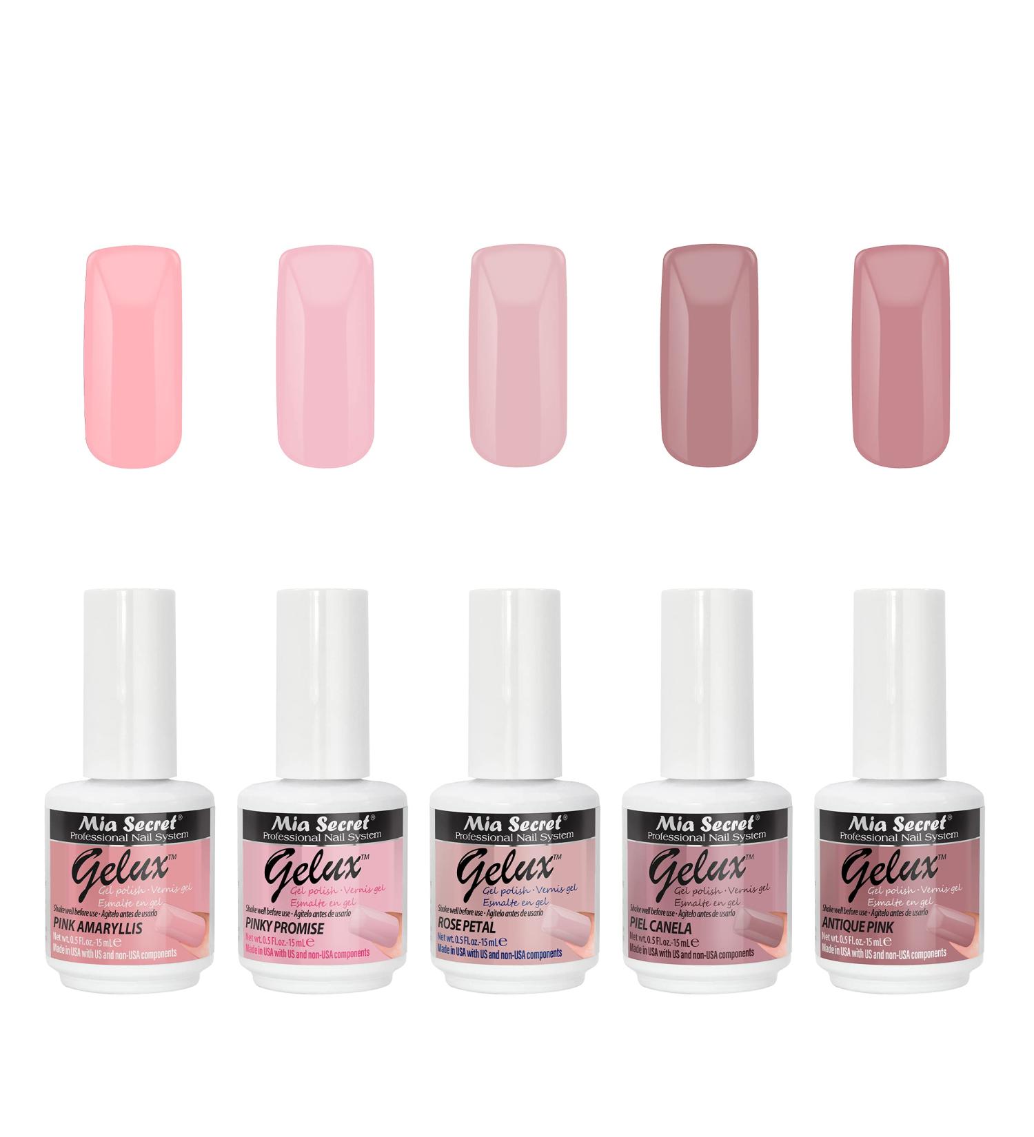 Mia Secret Gelux Soak-off nail gel polish kit - 5-piece gel polish collection (Piel Canela) - Gel nail polish kit/set - Gel nail Kit - Kit de esmaltes para u as en gel de - Buy Online on GoSupps.com
