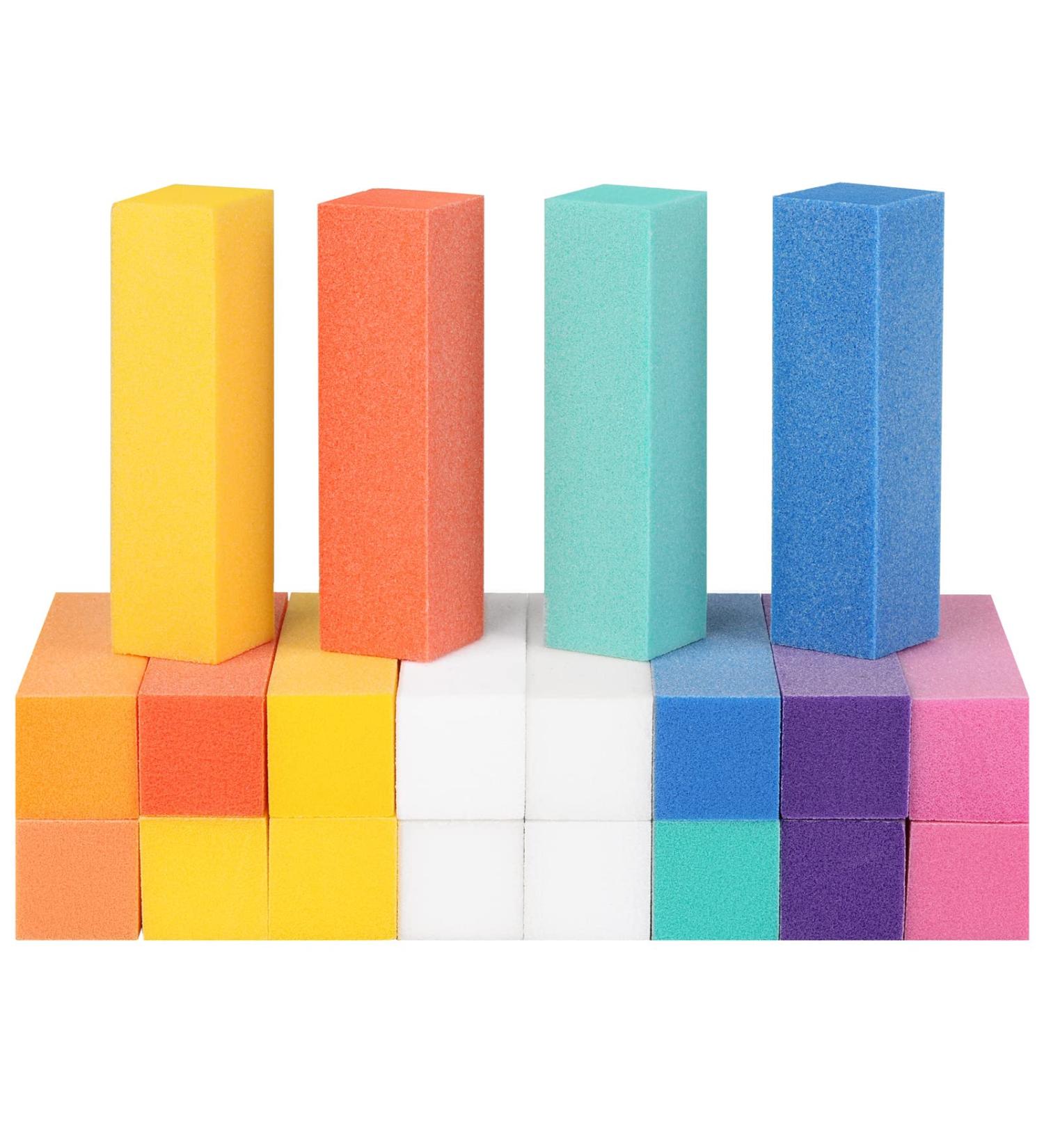 Nail Buffer Sanding Block 20 Pack - Multicolor Buffing Blocks for Natural and Acrylic Nails - Buy Online on GoSupps.com