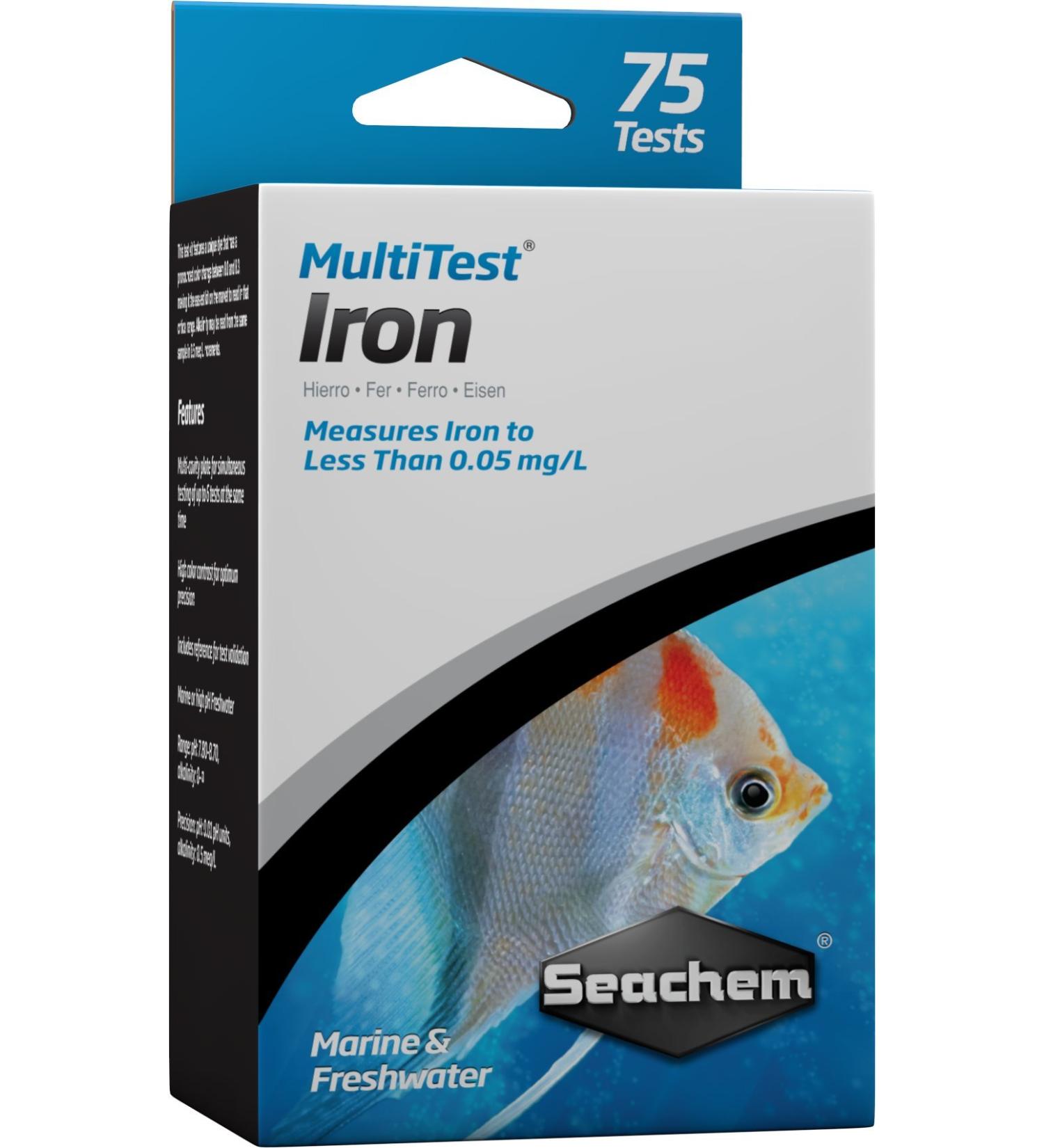 Seachem MultiTest Iron Test Kit WHITE 75 Tests - Buy Online on GoSupps.com