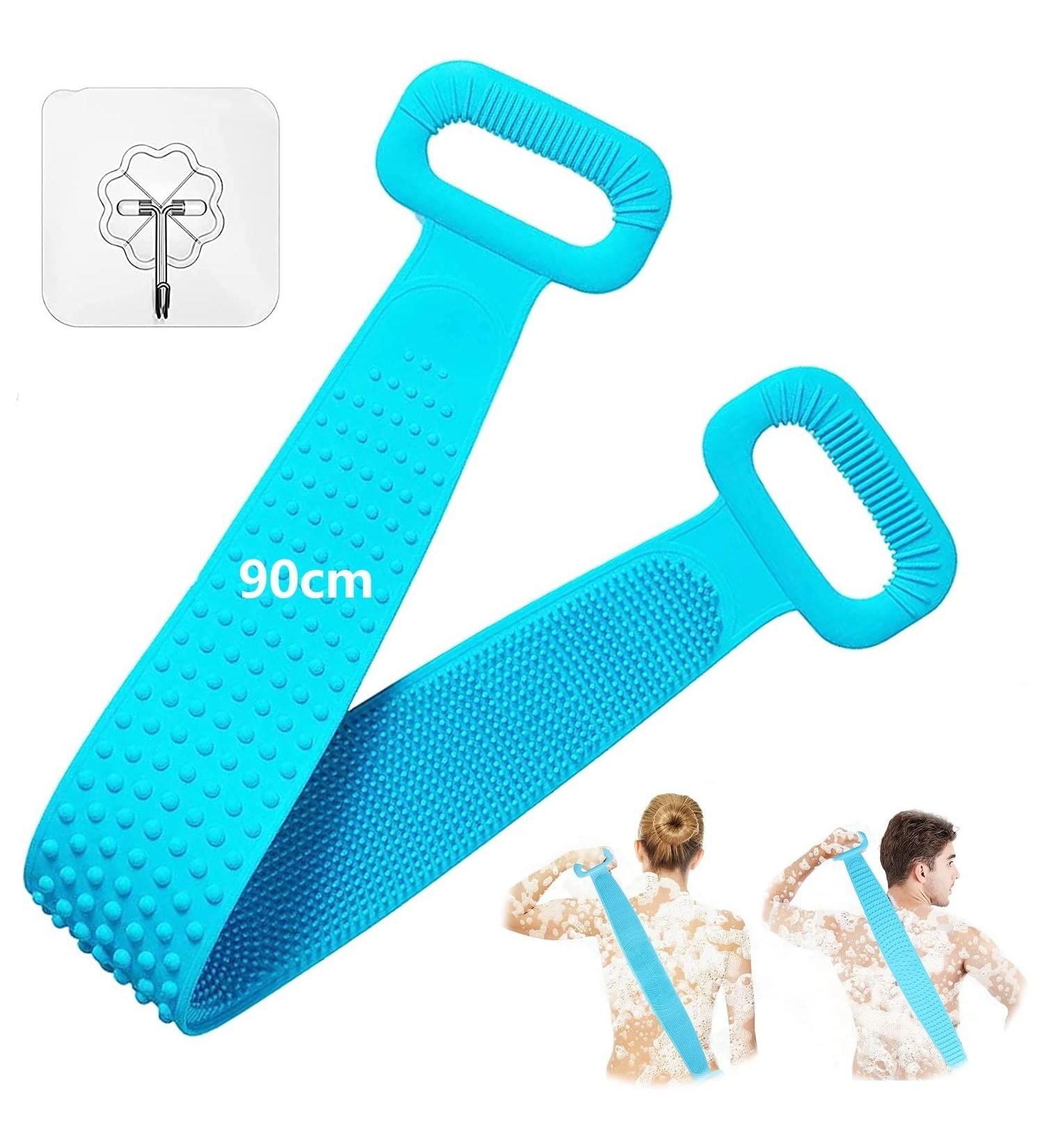 Silicone Back Brush - Double-Sided Bathing Scrubber for Body & Foot Peeling | International Shipping - Buy Online on GoSupps.com