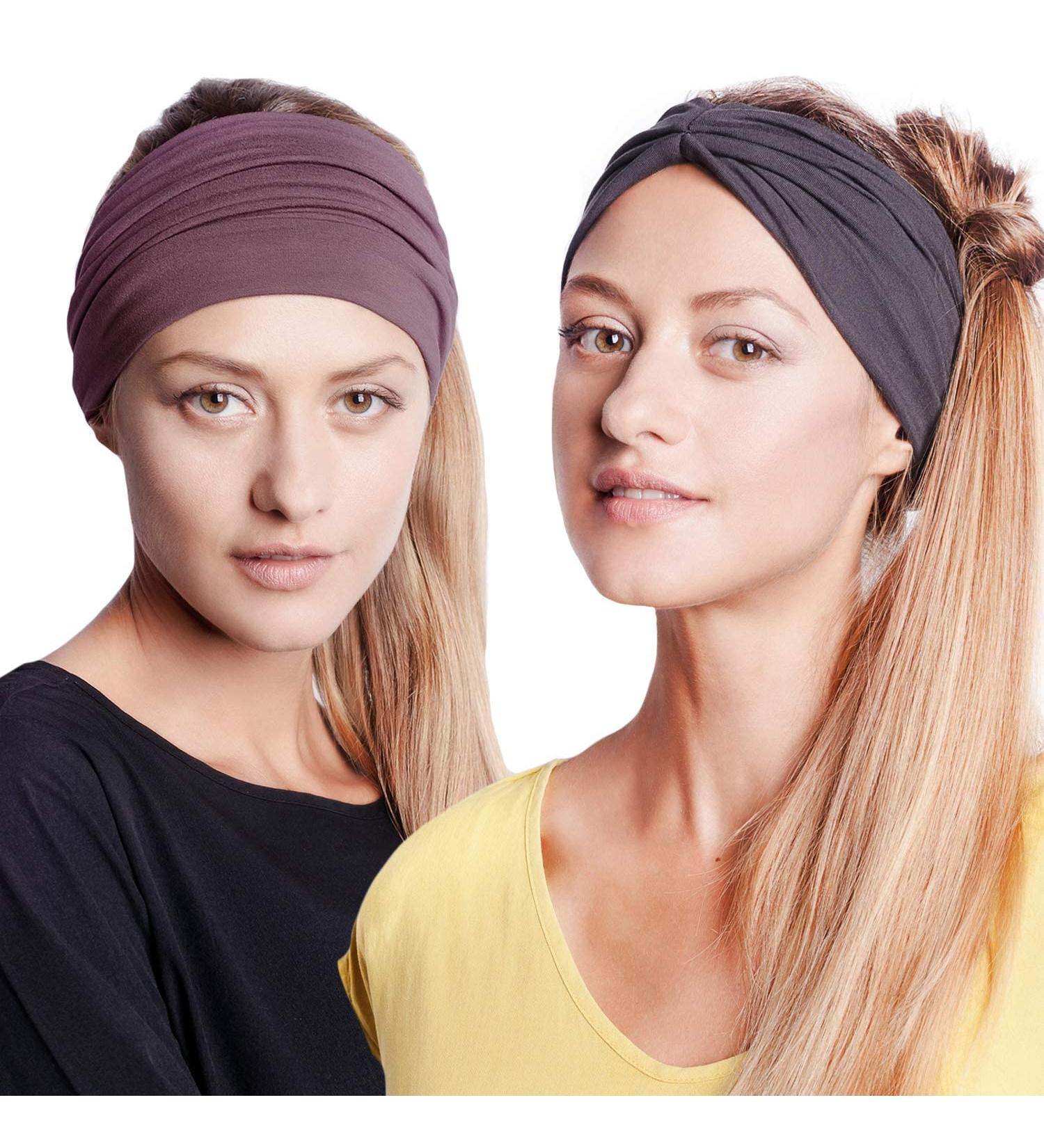 BLOM Original Boho Headbands for Women - 2-Pack Non Slip Knotted Headband - Made in Bali - Multistyle Elastic Head Wrap for Running, Yoga & Fashion - Buy Online on GoSupps.com