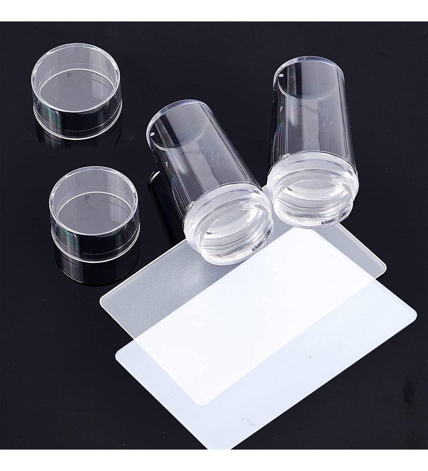 Norhogo Nail Art Stamper & Scraper Set - 2PCs Silicon Nail Stamp for DIY Manicure French Nails and UV Gel/Acrylic Designs - Buy Online on GoSupps.com