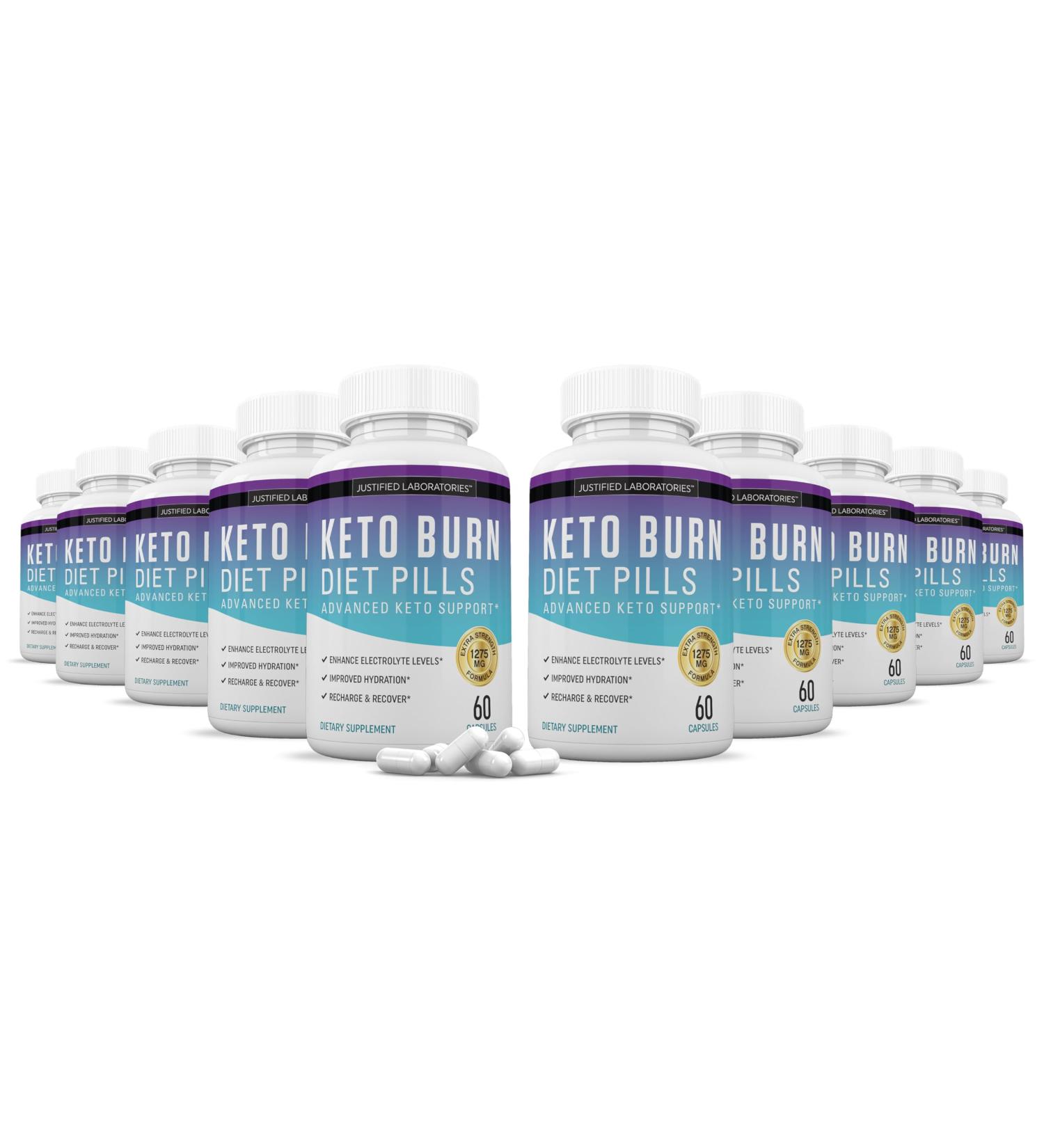 (10 Pack) Keto Burn Diet Pills 1275MG New & Improved Formula Contains Apple Cider Vinegar Extra Virgin Olive Oil Powder Green Tea Leaf 600 Capsules - Buy Online on GoSupps.com