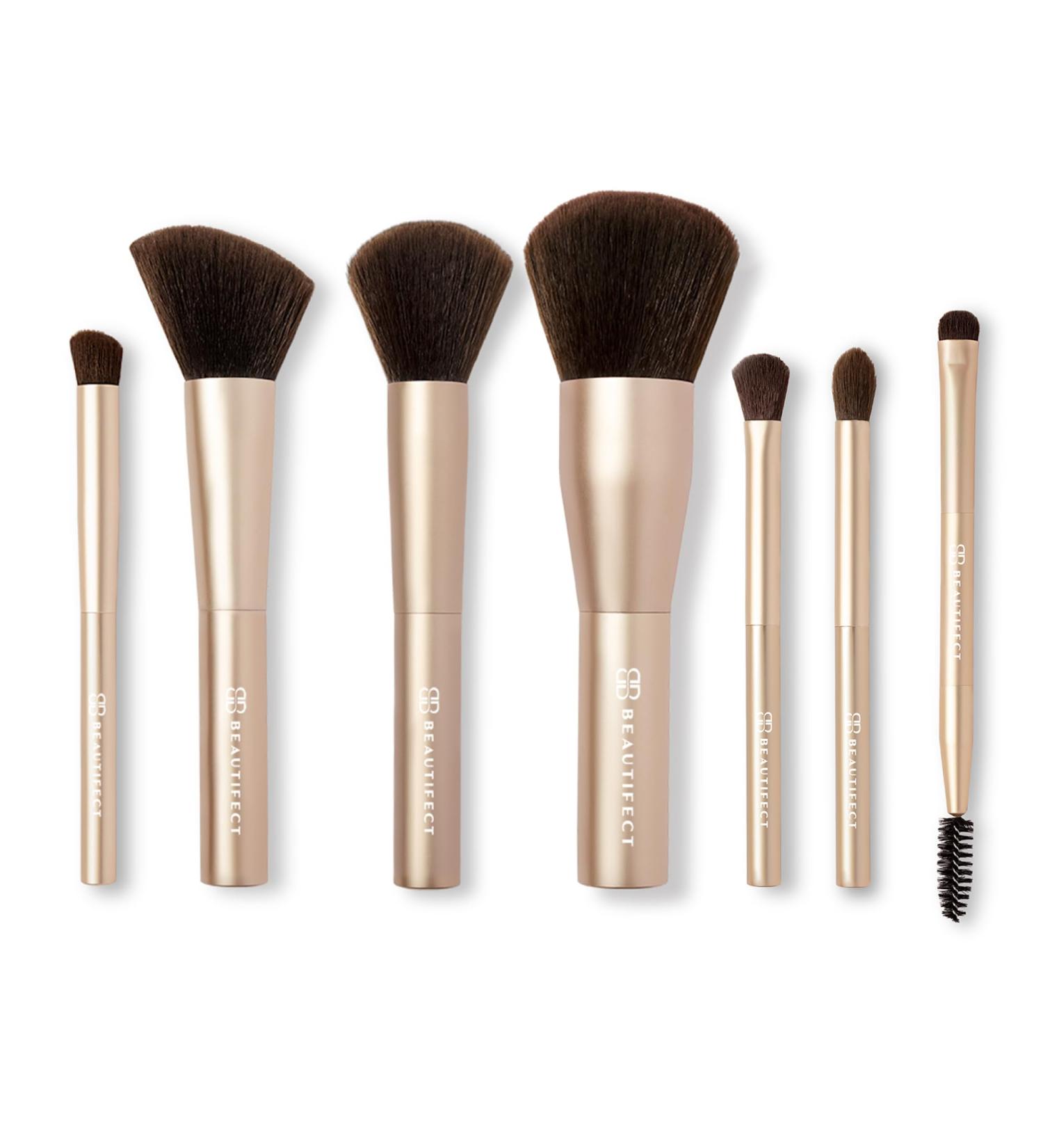 Beautifect Professional Brush Collection - Ergonomical Makeup Brushes Set with 8 Brush Heads - Face Makeup Brushes & Eye Makeup Brushes - For Makeup Application - Buy Online on GoSupps.com
