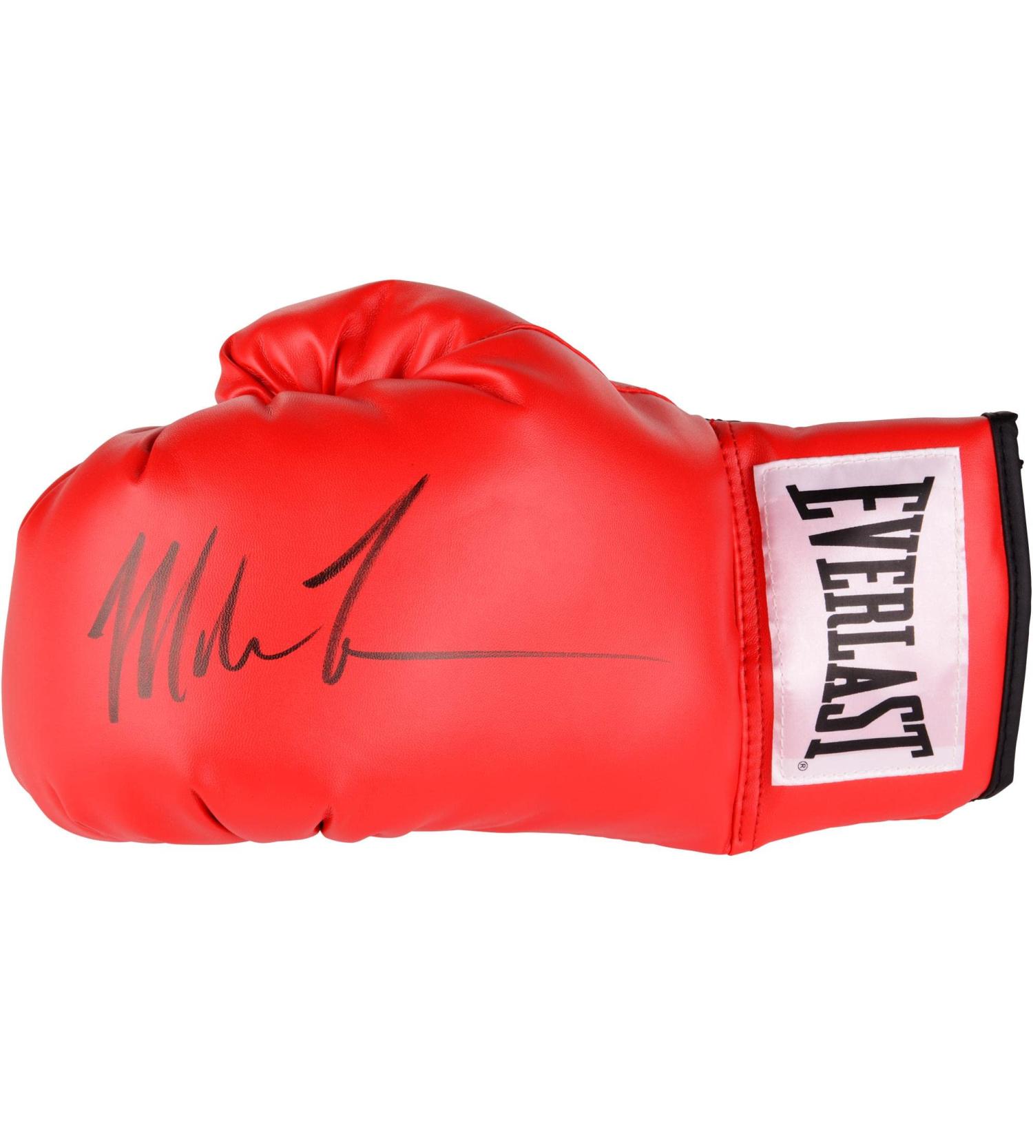Mike Tyson Autographed Red Everlast Boxing Glove - Autographed Boxing Gloves