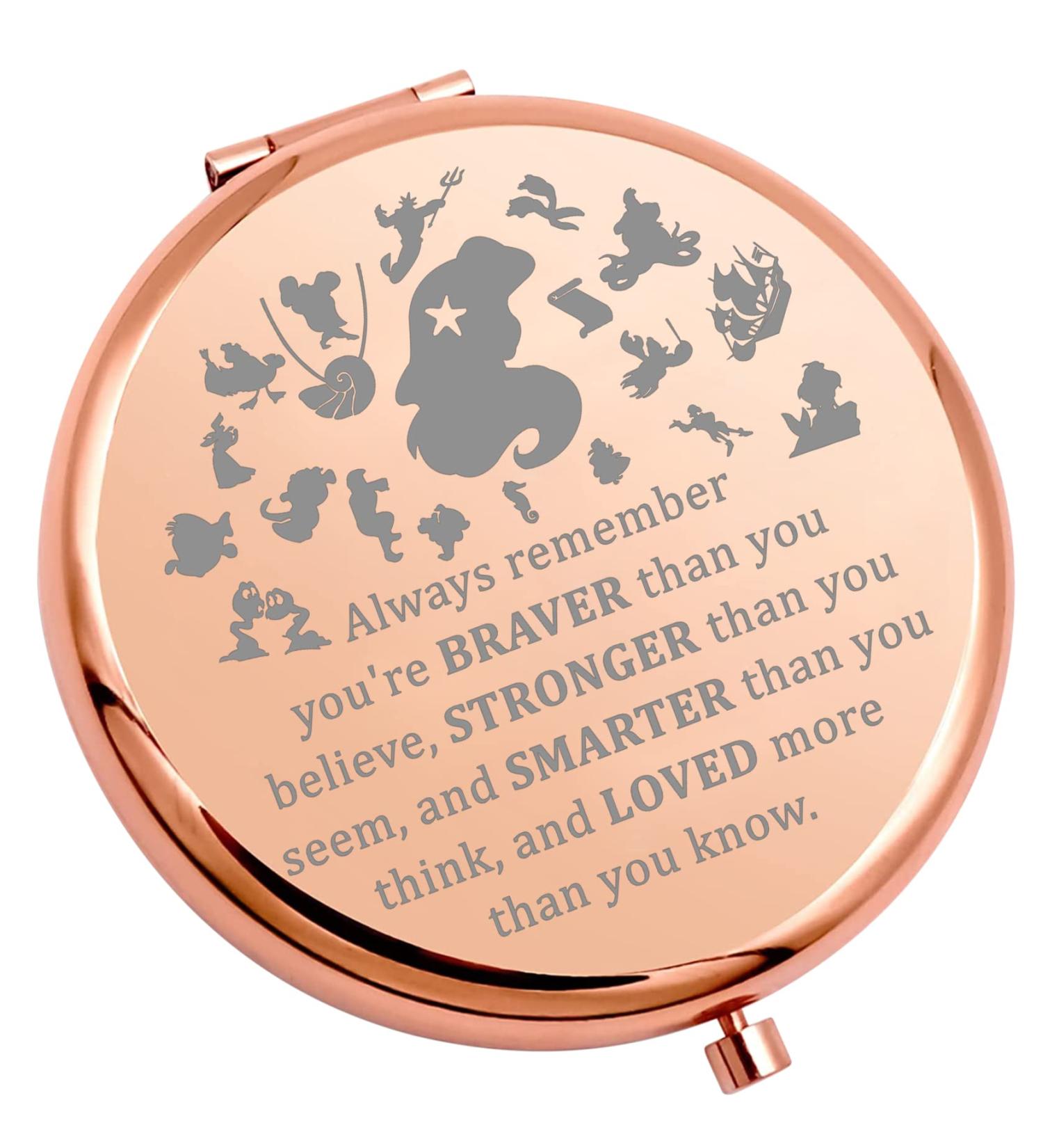 WSNANG Mermaid Makeup Mirror - Princess Fans Gift - Compact Travel Pocket Mirror (Always Mmaid Mirror-RG) - Buy Online on GoSupps.com
