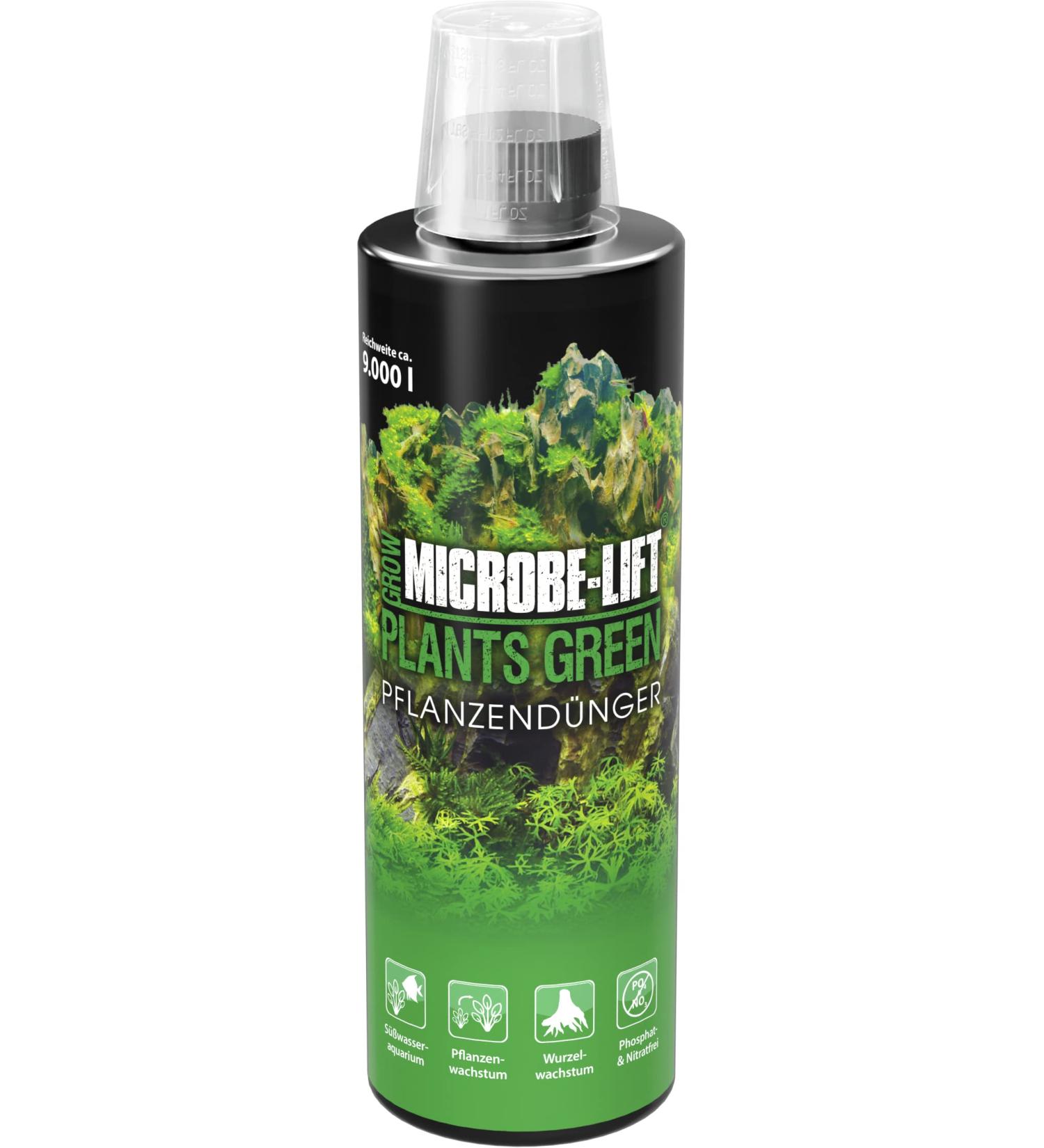 Microbe-Lift Plants Green - Premium Aquarium Plant Fertilizer | Vitamins & Trace Elements | 473ml (16oz) for Healthy Aquatic Plants - Buy Online on GoSupps.com
