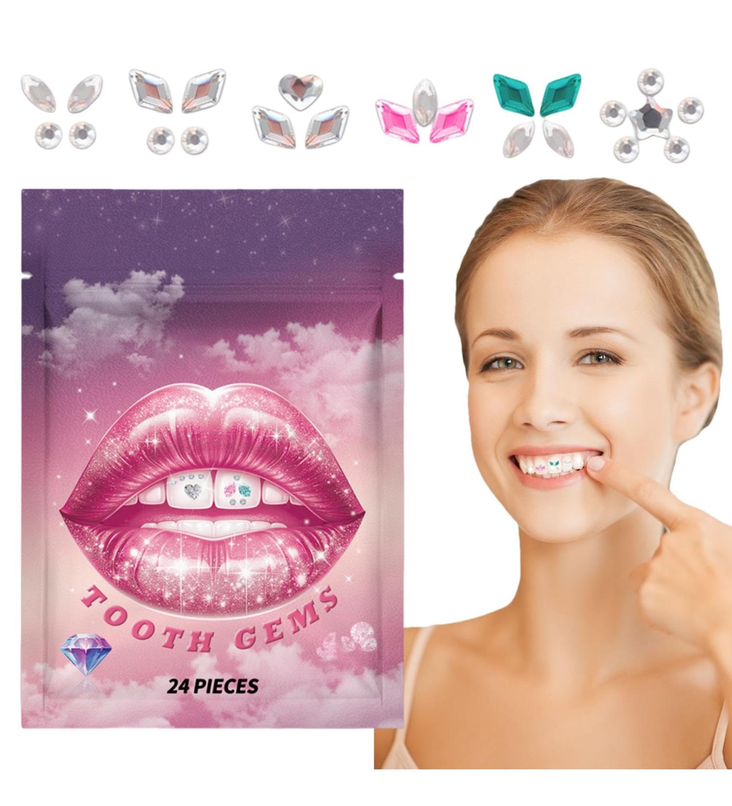 GUANGLU Rhinestone Stickers for Teeth - Rhinestone Stickers for Teeth Portable Decorative Comfortable Teeth Supplies for Daily Use Shopping Dating - Buy Online on GoSupps.com