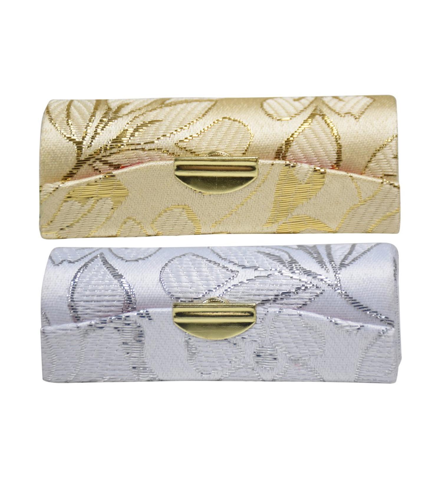 Elegant Ladies Lipstick Case with Mirror - Set of 2 Gold/Silver Lip Stick Holders - Buy Online on GoSupps.com