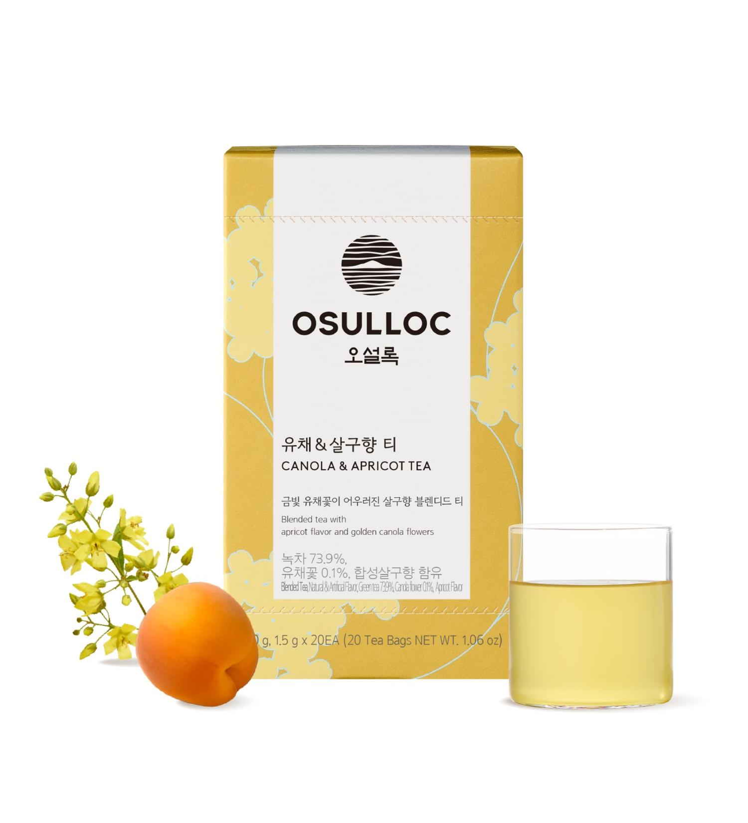 Osulloc Raps Honey Tea - Premium Jeju Blend with Aromatic Rapeseed & Sweet Honey 20 Tea Bags (30g) - Buy Online on GoSupps.com