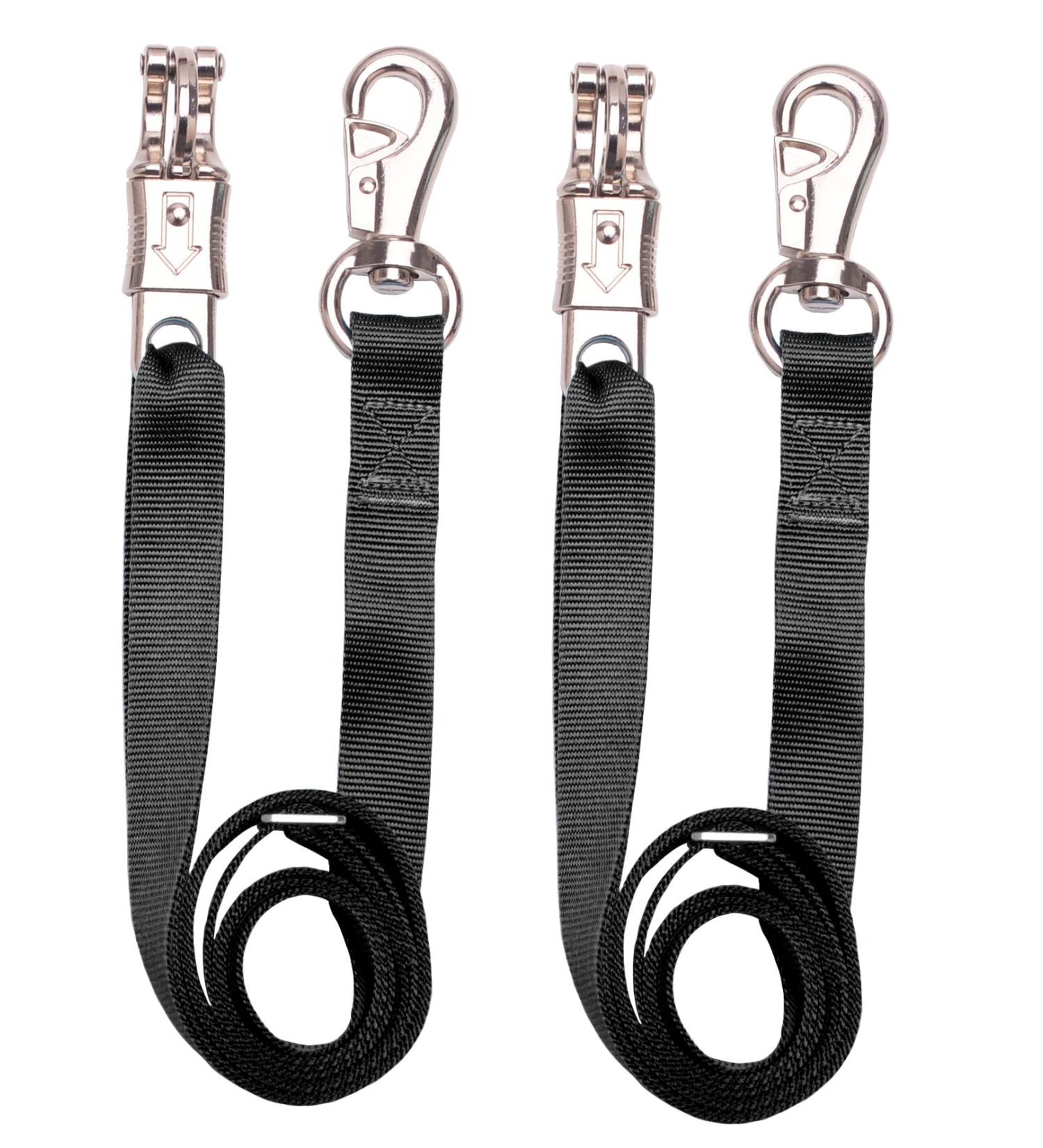 Loaged Adjustable Nylon Cross Tie (2 Pack) - Black - 44.5 to 78.3 - Panic Snap and Bull Snap - Buy Online on GoSupps.com