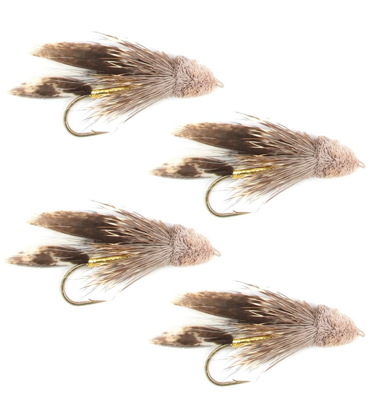 Muddler Minnow Fly Fishing Flies - Set of 4 - Size 4 Hooks for Bass and Trout - Buy Online on GoSupps.com