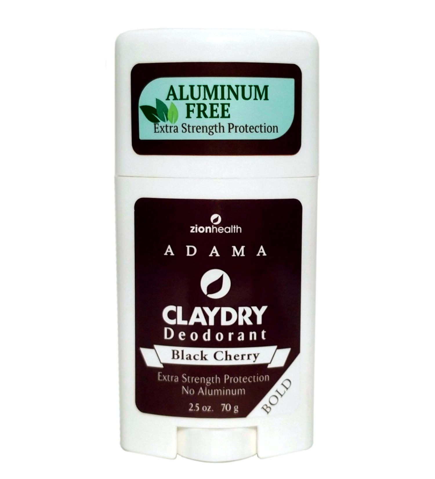 Zion Health Bold ClayDry Deodorant - Black Cherry 2.8 oz | Natural & Aluminum-Free - Buy Online on GoSupps.com