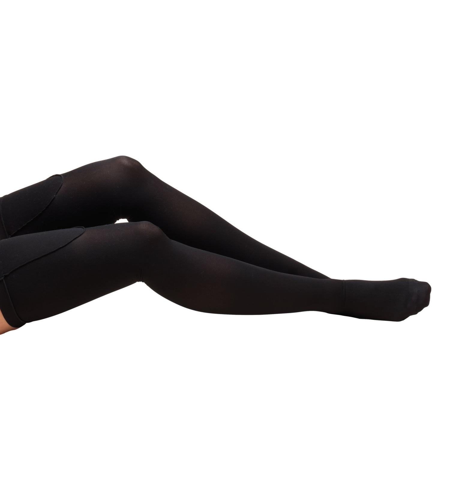 Truform 18mmHg Compression Thigh High Stockings for Men & Women - Black, Large - 1 Pair - Buy Online on GoSupps.com