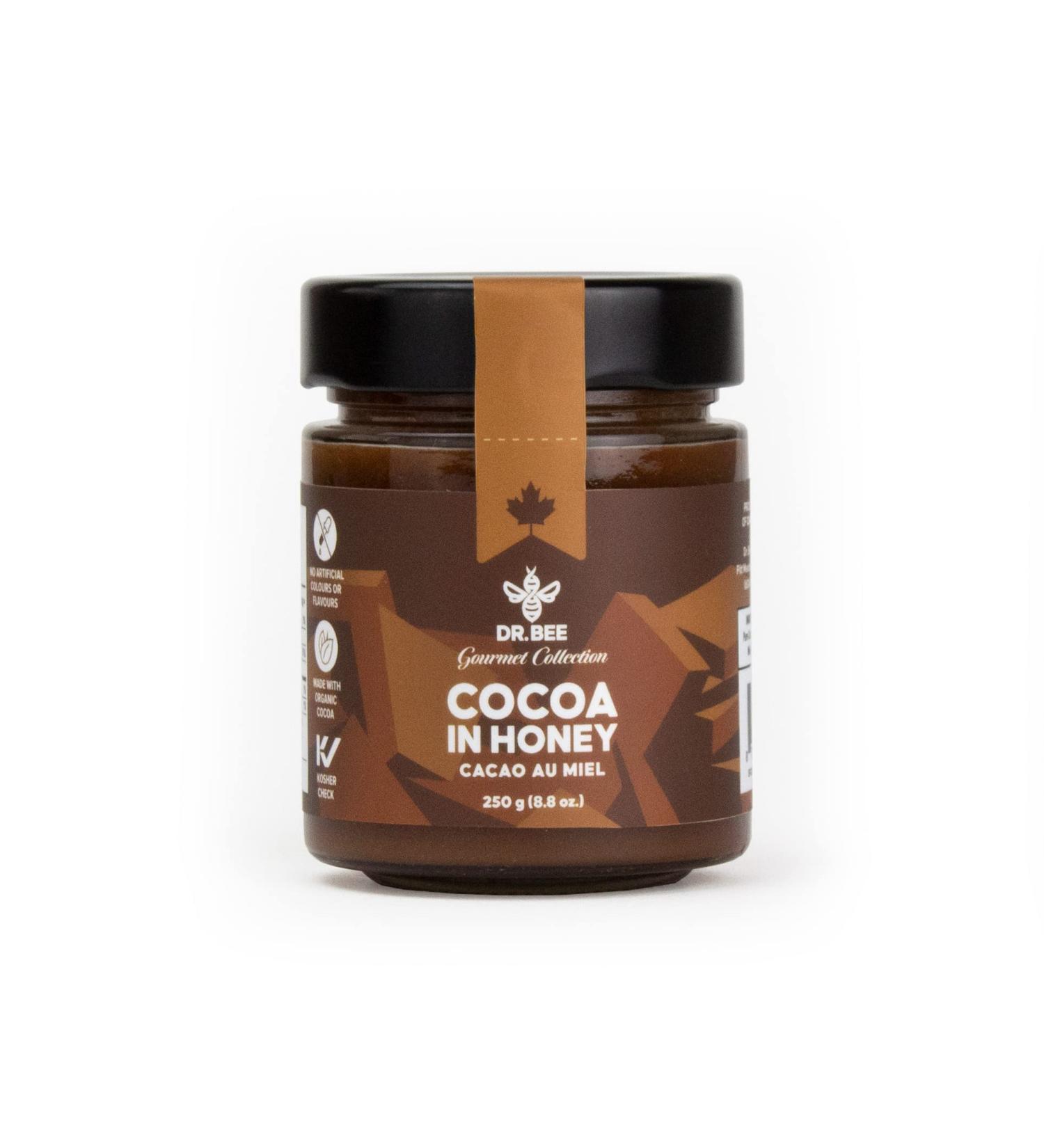 Cocoa in Honey - Dr. Bee Gourmet Collection Organic Cocoa Pure Canadian Honey (250g)