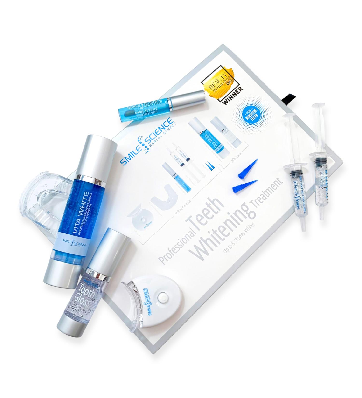 Smile Science Harley Street Professional Teeth Whitening Kit - Up to 8 Shades Whiter - Vegan, Rapid Results - Buy Online on GoSupps.com