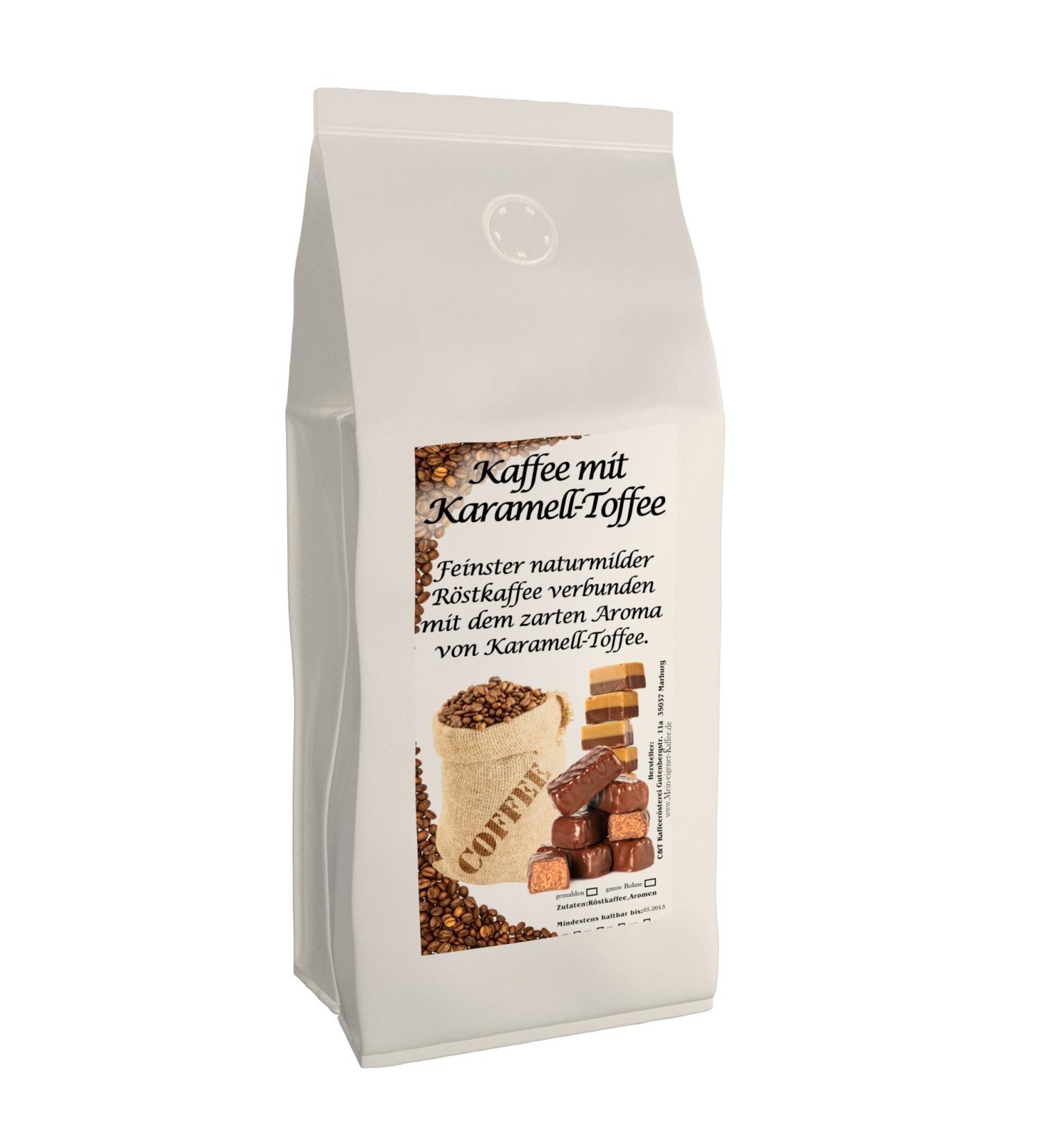 Caramel-flavored coffee 1000g ground - Buy Online on GoSupps.com