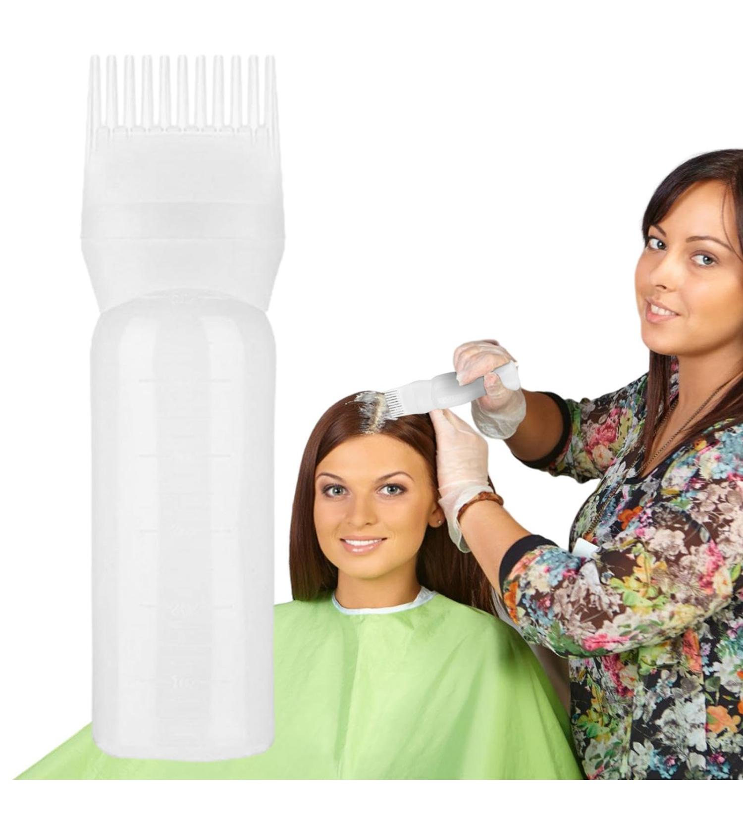 LearnLyrics Hair color comb hair dye comb bottle portable hair dye bottle with comb scale hair color comb applicator White. - Buy Online on GoSupps.com
