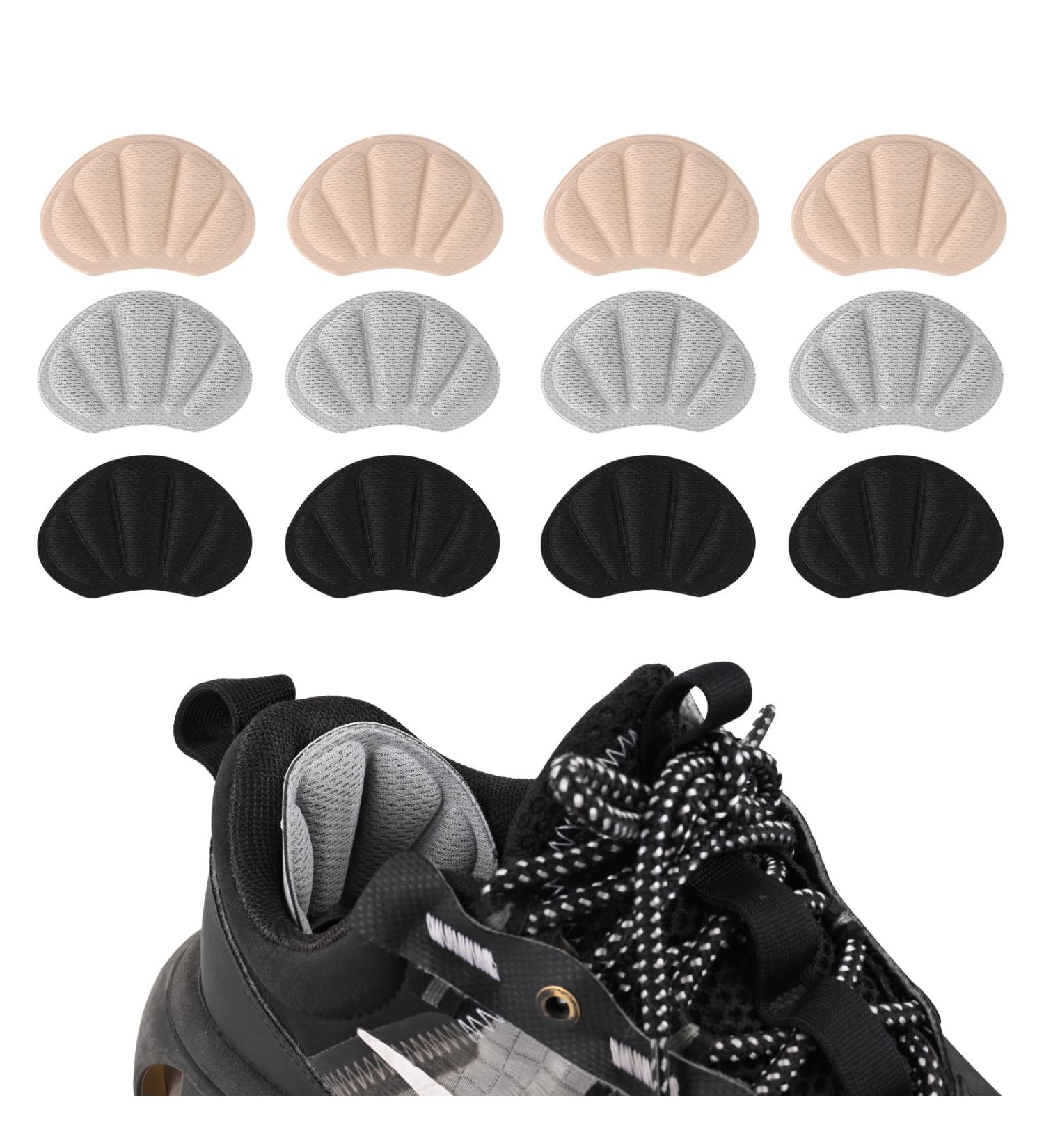 6 Pairs Self-Adhesive Heel Cushions | Cozy Leather Heel Protectors for Big Shoes - 3 Colors - Buy Online on GoSupps.com