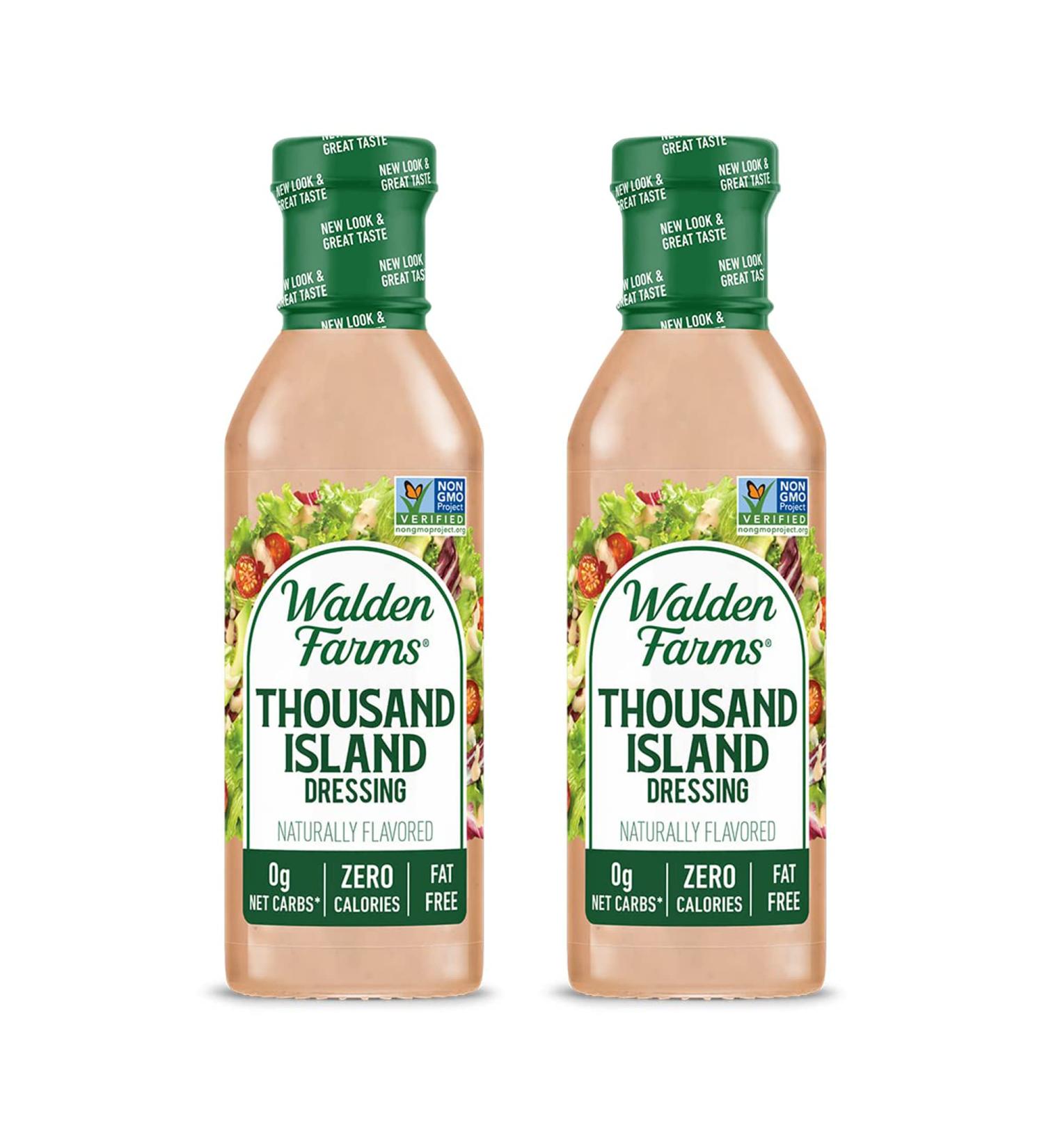 Walden Farms Thousand Island Dressing 12 oz - Sugar Free, Non-GMO, 0g Net Carbs - 2 Pack - Buy Online on GoSupps.com