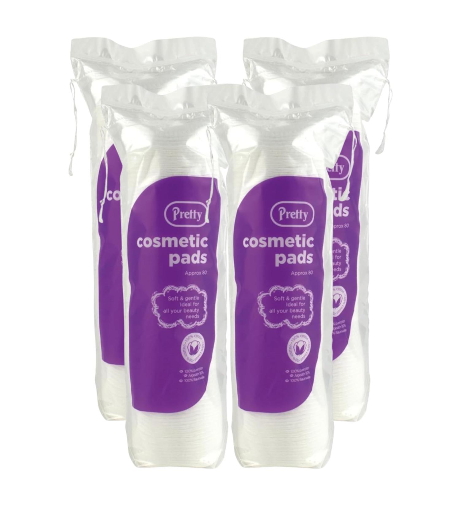 EZ SUPPLY | 320 Pretty Cosmetic Smooth 100% Pure Cotton Wool Pads Discs Face Nails Make up Manicure (Pack of 4)