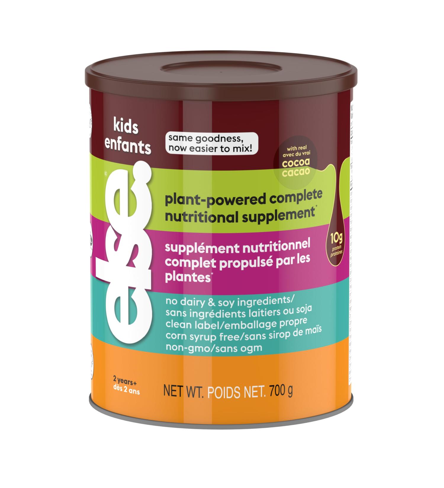 Else Kids Nutritional Shake Mix - Plant Based Dairy Free Toddler Nutritional Drink Powder for Ages 2-12 - Kids Protein Powder w/Amino Acids & 25+ Vitamins Clean Label Purity Certified (Chocolate) - Buy Online on GoSupps.com