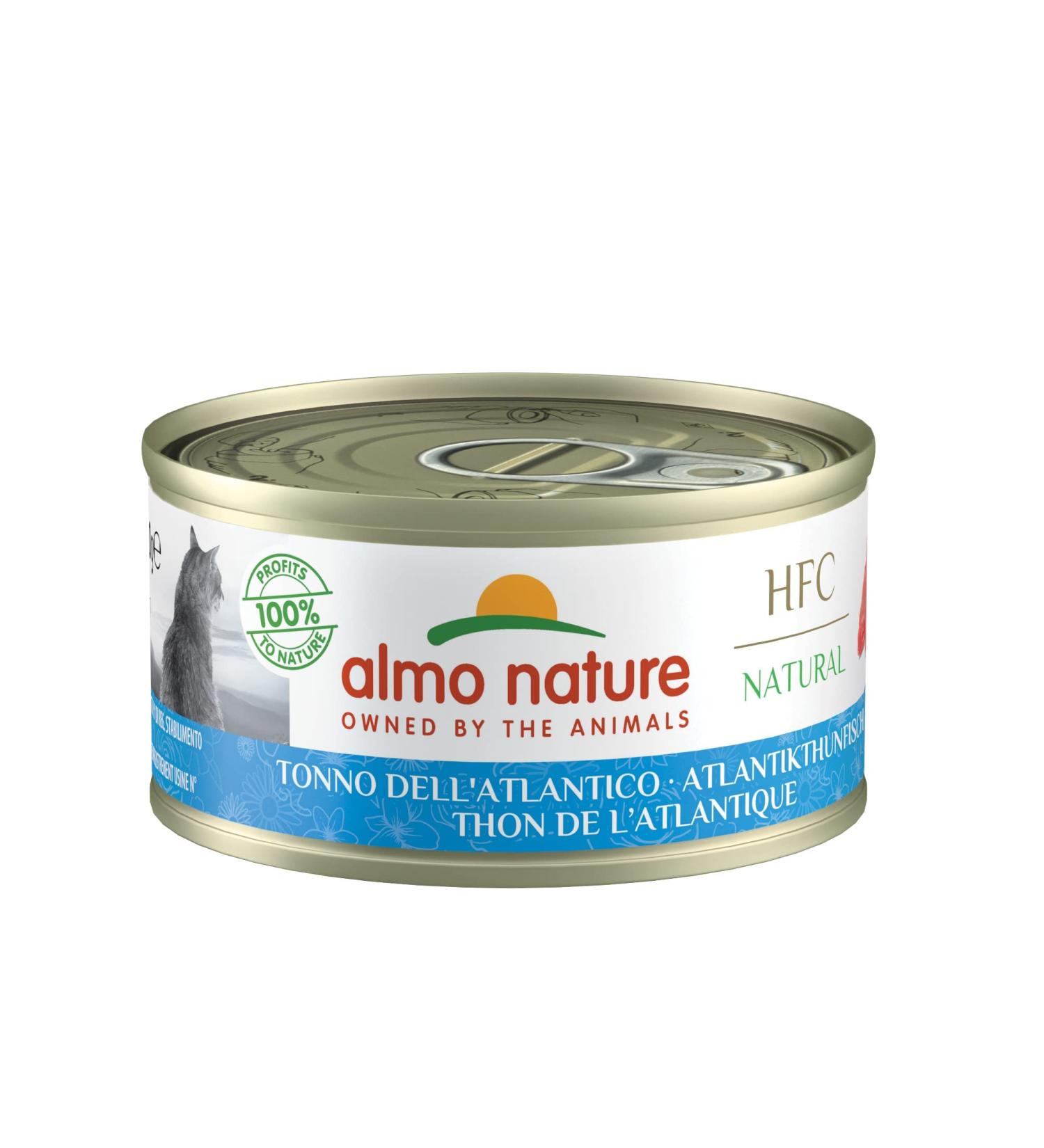 Almo Nature HFC Natural Wet Cat Food - Atlantic Tuna 24-Pack (70g) - Premium Quality Cat Meals - Buy Online on GoSupps.com