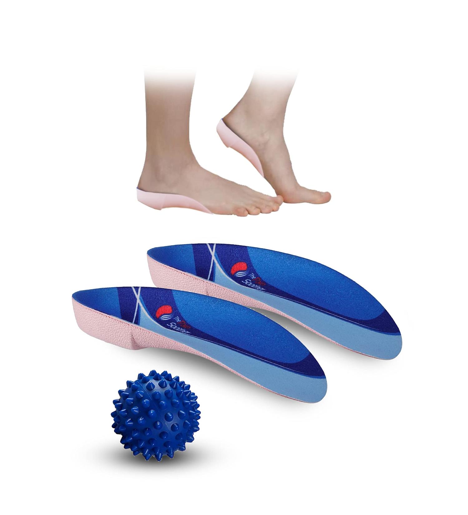 Plantar Fasciitis Shoe Inserts - High Arch Support Insoles for Men & Women | Pain Relief & Foot Exercise Ball | FSA/HSA Eligible - Sizes 9.5-12 Men/Youth, 11-13.5 Women - Buy Online on GoSupps.com