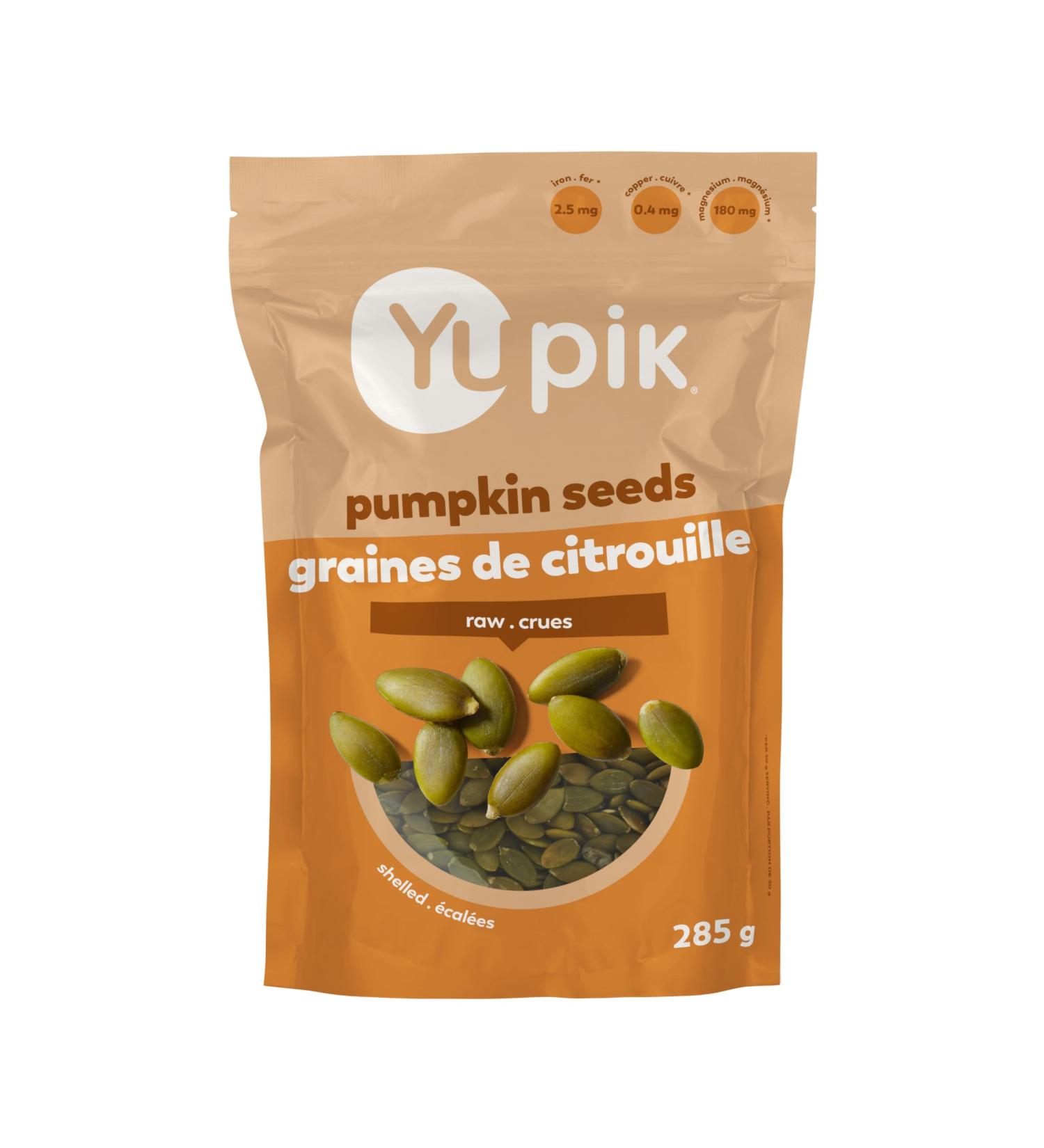 Yupik Raw Pumpkin Seeds Shelled Kernels 285 g Kosher Gluten-Free Unsalted Unroasted No Shell Nutritious & Healthy Snacks Rich in Copper & Magnesium - Buy Online on GoSupps.com