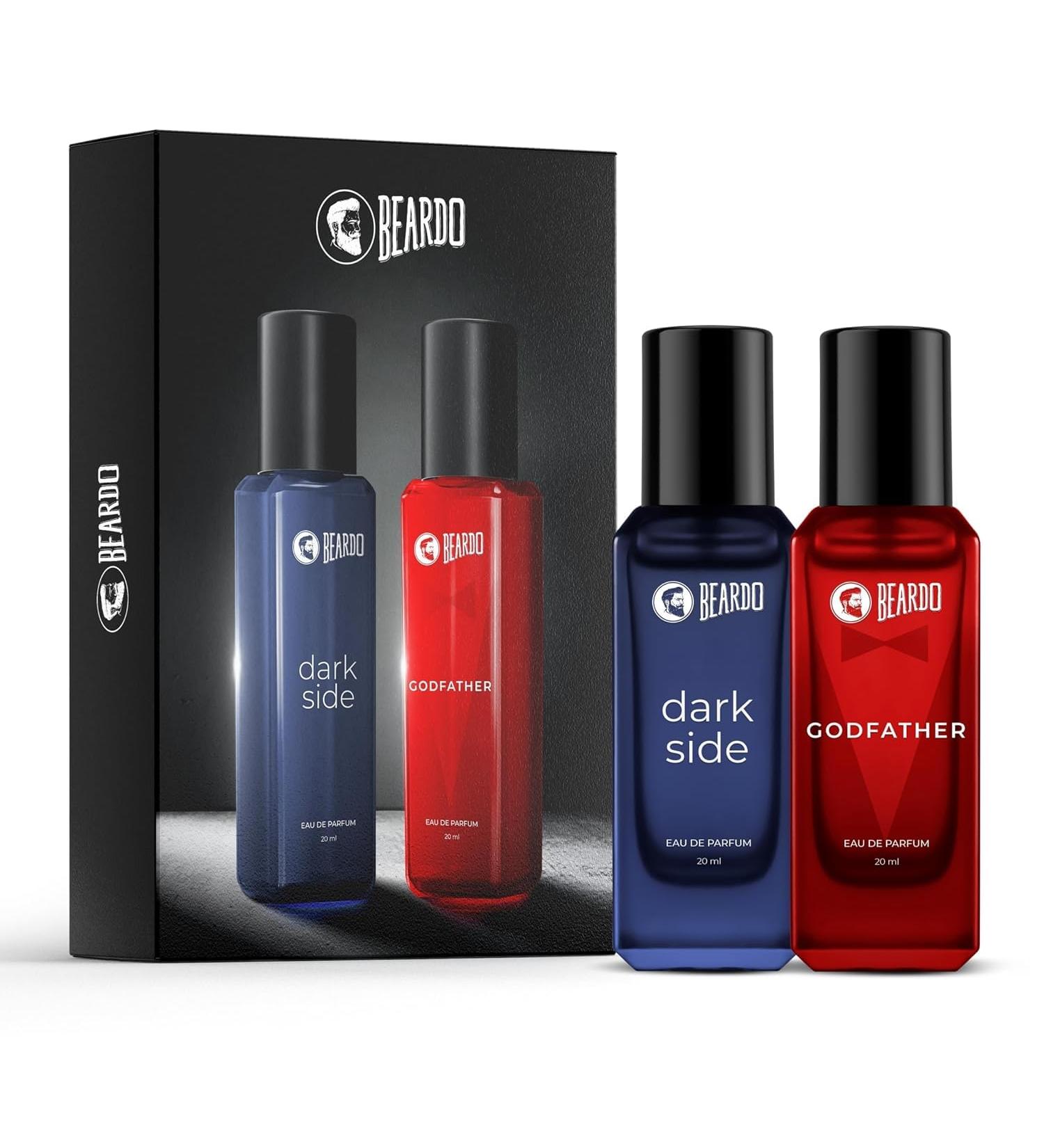 Beardo_Darkside & Godfather Perfume for Men 20ml x 2 | Godfather EDP with Aromatic Spicy Perfume for Men Long Lasting Perfume for Date night fragrance | Fresh Woody Premium Darkside fragrance - Buy Online on GoSupps.com