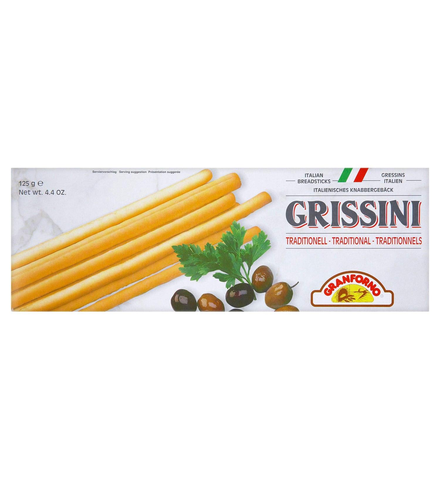 Granforno Traditional Italian Grissini Breadsticks - 12x125g