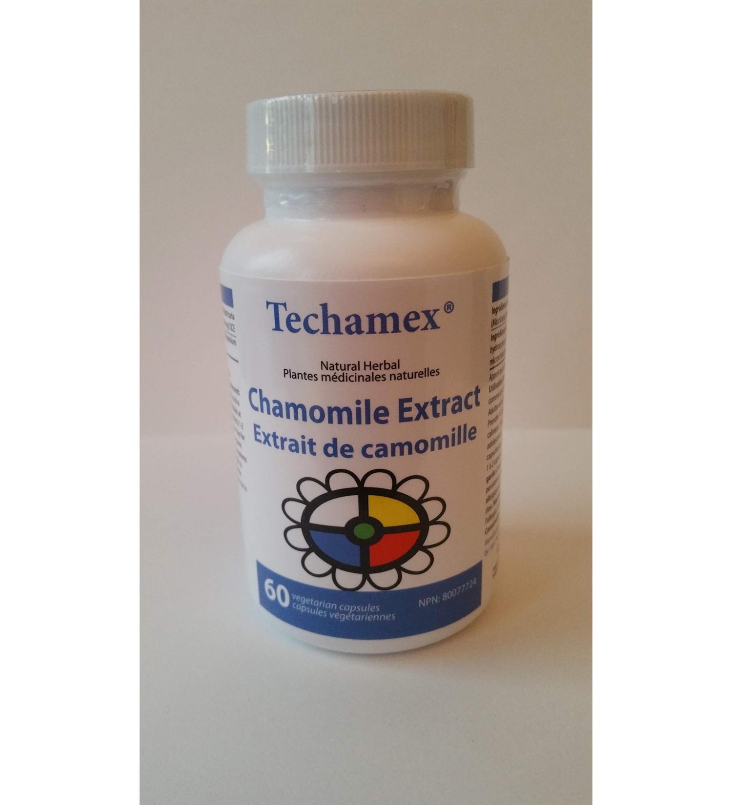 Techamex Chamomile Extract 60 Capsule bottle