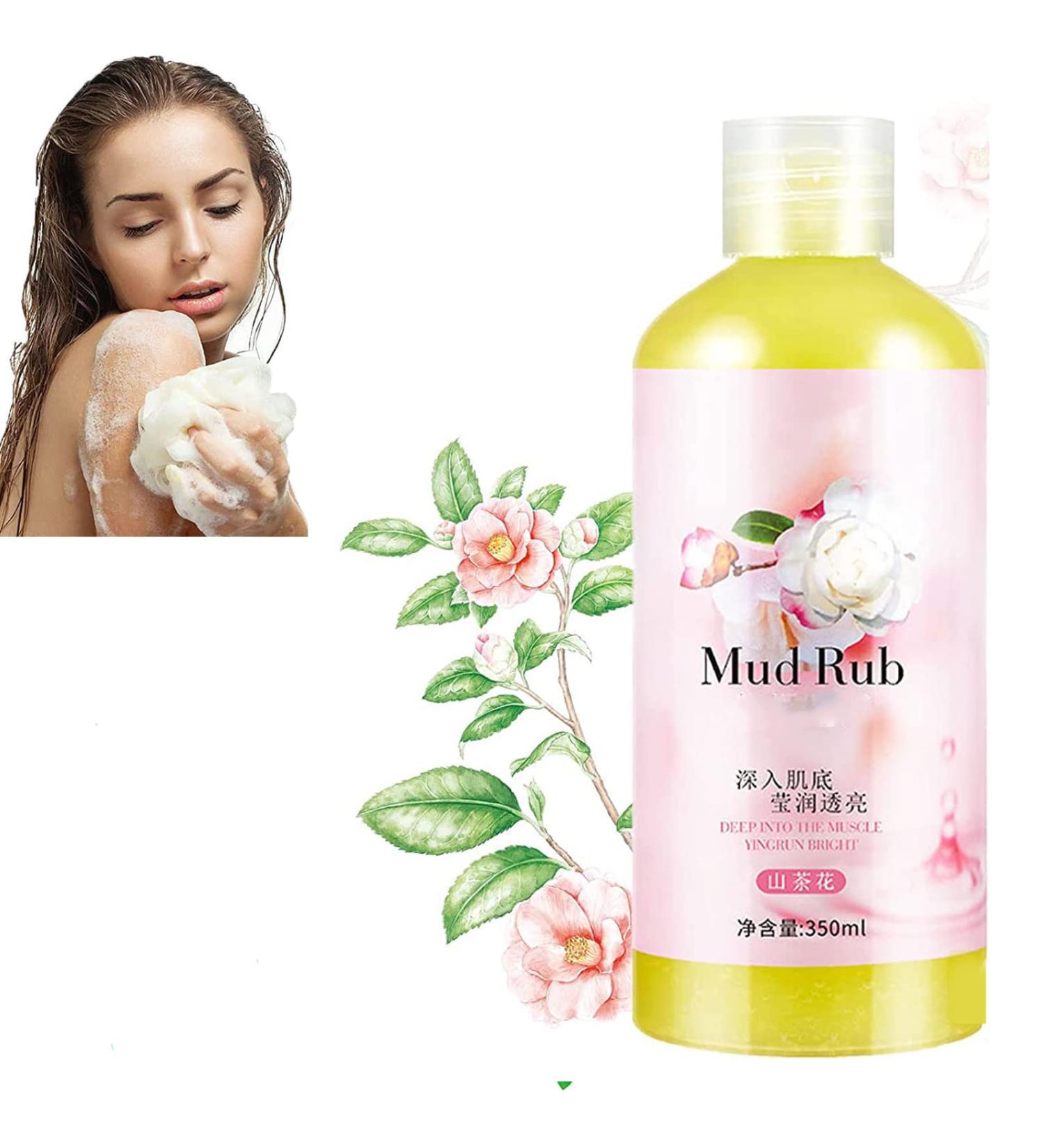 350ml Rubbing Mud for Skin - Mud Rubbing Artifact Mud Scrub Cream Rubbing Mud Gel Mud Rub Exfoliating Mud Run Scrub Cream Skin Cleansing Gel Mud Rub Gentle Exfoliation for Whole Body (Camellia) - Buy Online on GoSupps.com