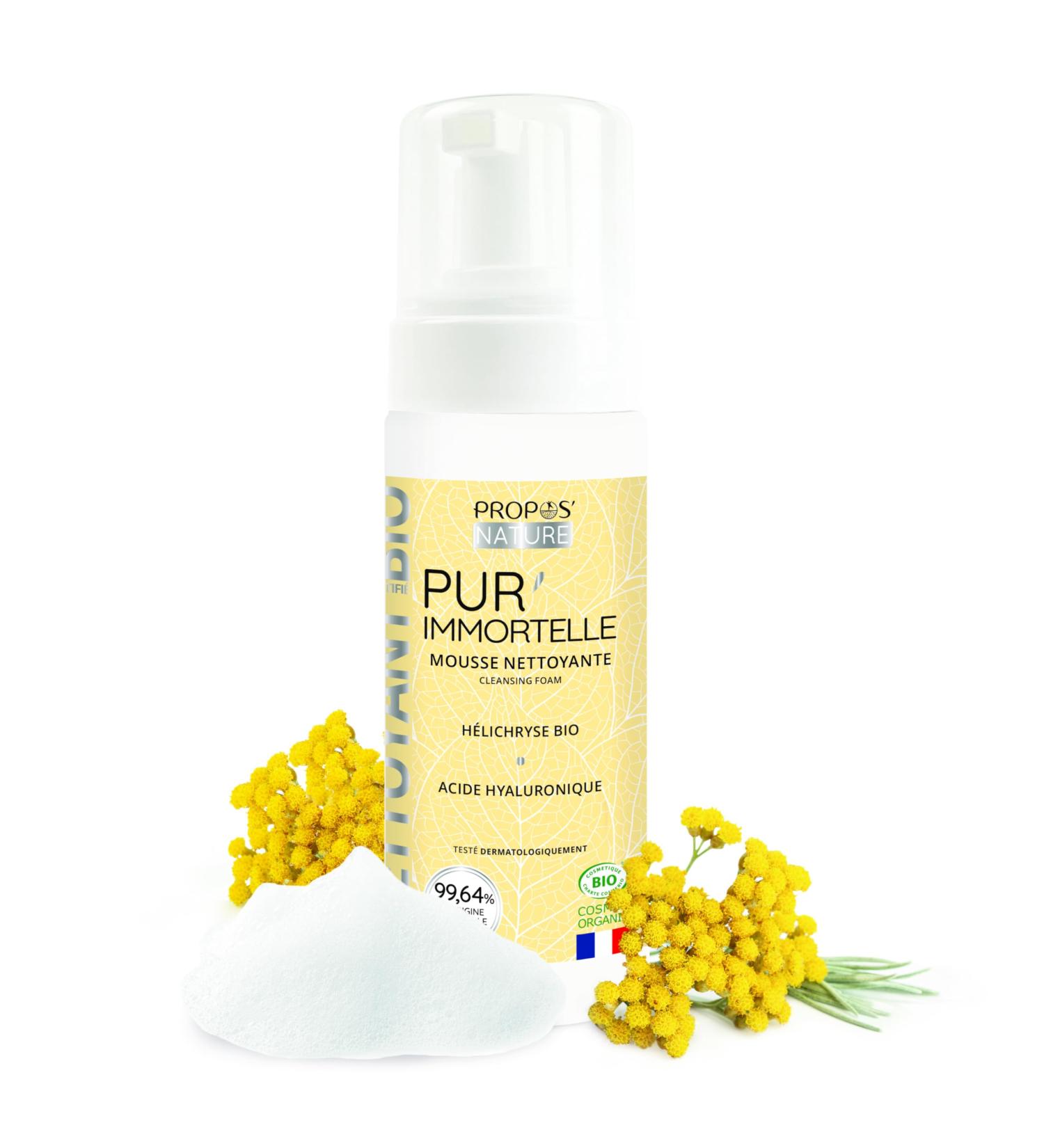 Mousse Nettoyante Pur'Immortelle Bio - D maquillant anti- ge - Fabriqu en France -150ml - PROPOS'NATURE - Buy Online on GoSupps.com
