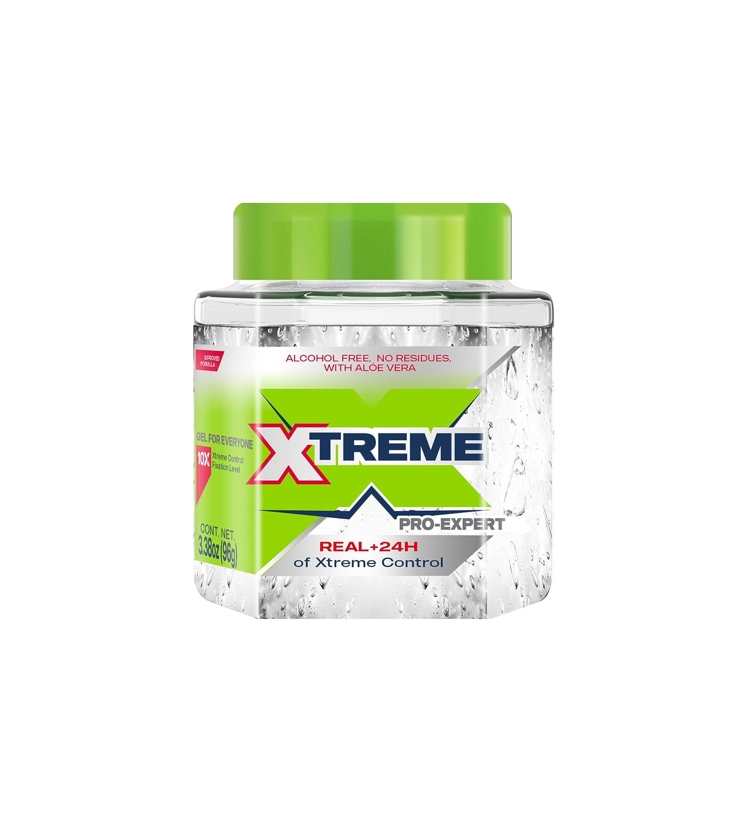 Xtreme Pro-Expert Clear Styling Hair Gel - Alcohol-Free 24-Hour Control with Aloe Vera Travel Size 3.39 oz (Pack of 24) - International Shipping Available - Buy Online on GoSupps.com