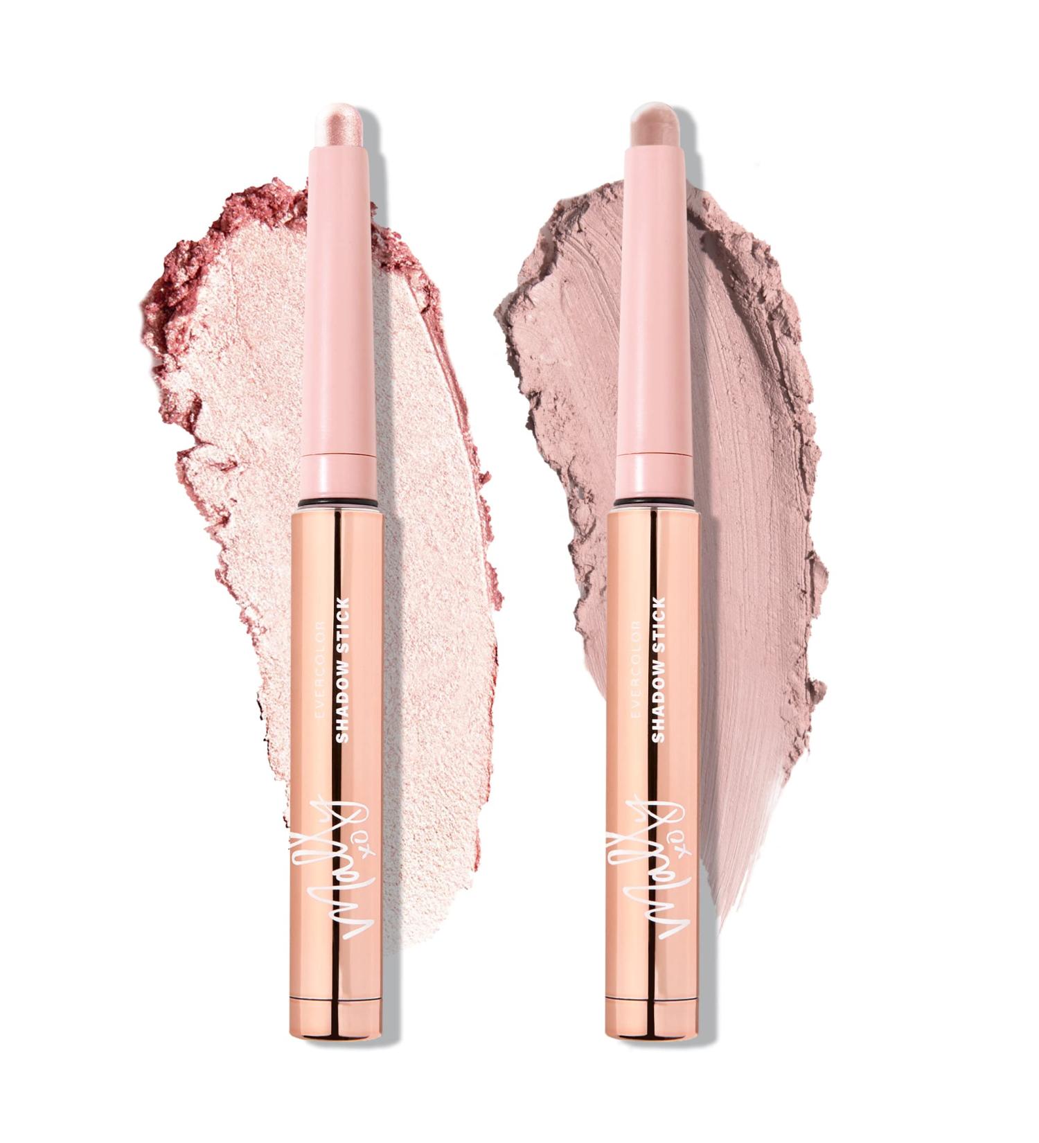 Mally Beauty Evercolor Eyeshadow Stick Duo - Dusty Rose Shimmer Moonlight Shimmer | Waterproof, Crease-Proof, Easy-to-Apply Cream Shadow Stick - Buy Online on GoSupps.com