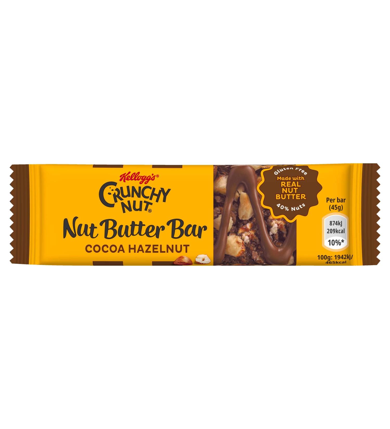 Kellogg's Crunchy Nut Butter Bar - Cocoa Hazelnut 12x45g