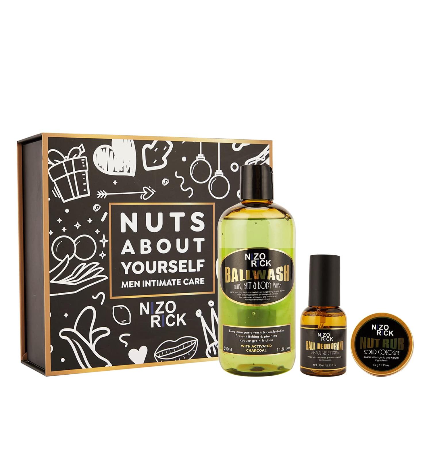 Natural Ball Deodorant & Wash Kit for Men - Organic Lotion Spray & Anti-Chafing Cream for All-Day Freshness - Buy Online on GoSupps.com