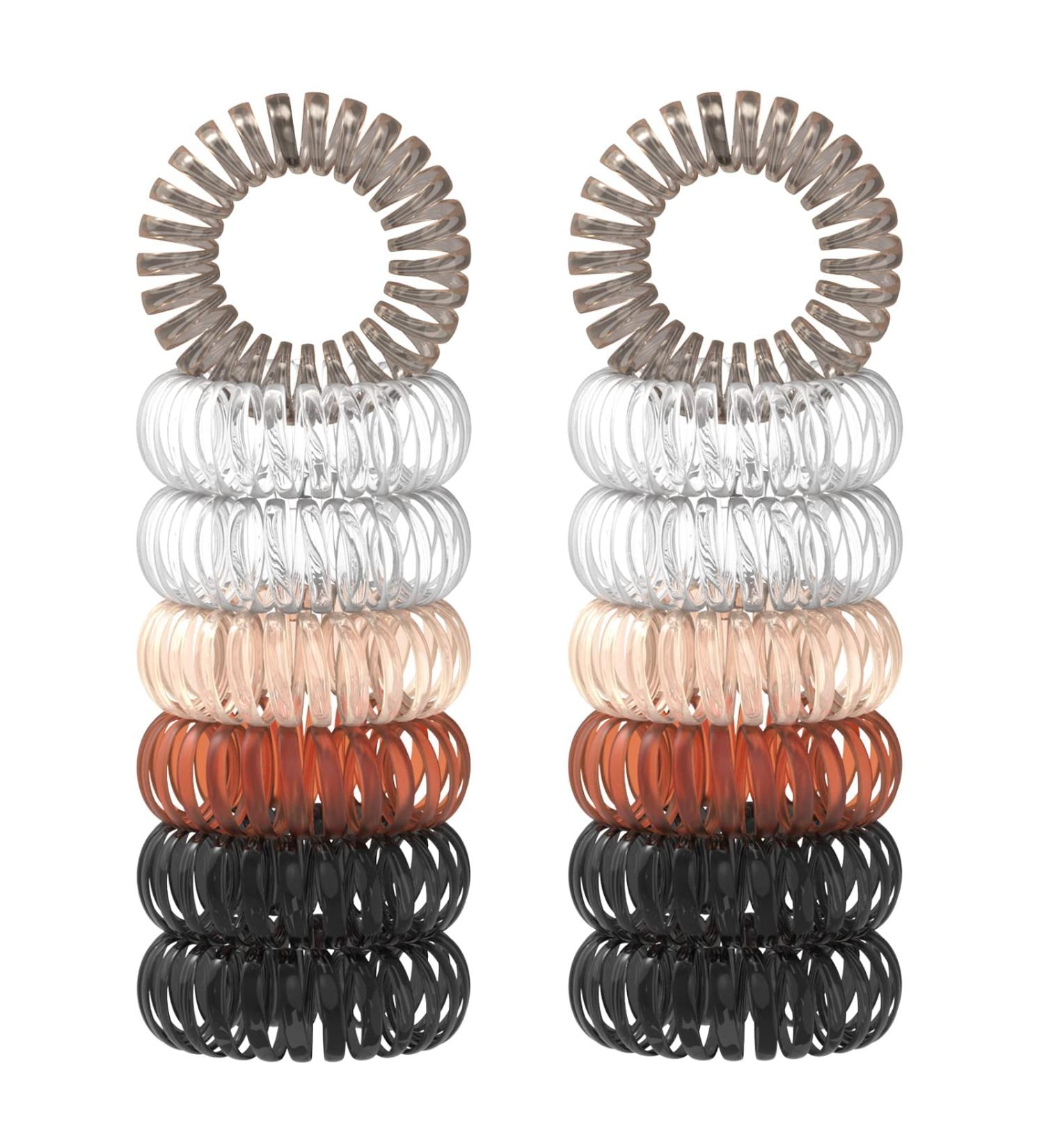 12 Pcs Spiral Hair Ties MultiColor Hair Bands No Crease Phone Cord Hair Ties No Damage Waterproof Plastic Spiral Ponytail Holder Hair Bands for Women Girls Hair Bobbles Accessories (12 Count) - Buy Online on GoSupps.com