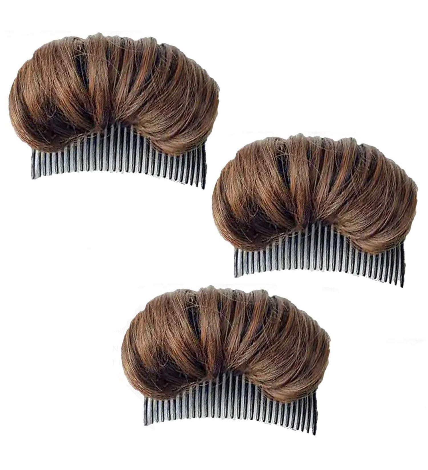 Invisible Fluffy Hair Pads - 3PC Thickening Wig Pad for Volume & Style | Light Brown Hair Base Bump Tool - Buy Online on GoSupps.com