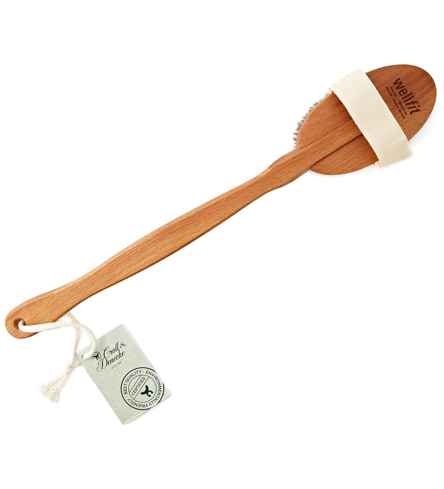 Croll & Denecke Bath Brush with Horsehair Bristles - Premium Quality 1 Piece for Gentle Cleansing - International Shipping Available - Buy Online on GoSupps.com