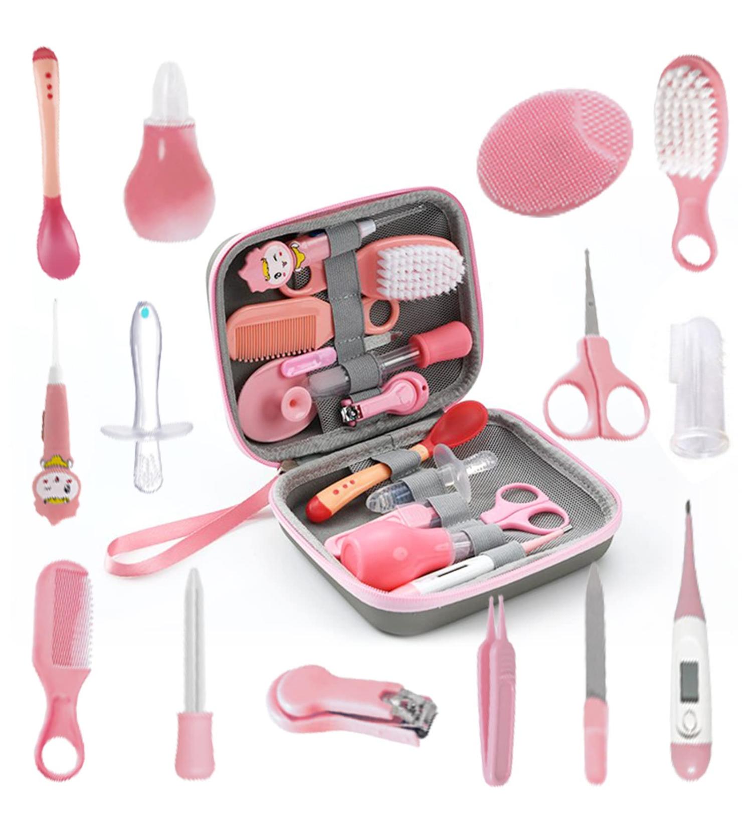 RoseFlower Baby Grooming 14PCS Set - Newborn Healthcare Essentials Kit for Daily Care - Portable Nursery Toiletry Set - Ideal for Infant & Toddler Travelling - Home Use #4 - Buy Online on GoSupps.com