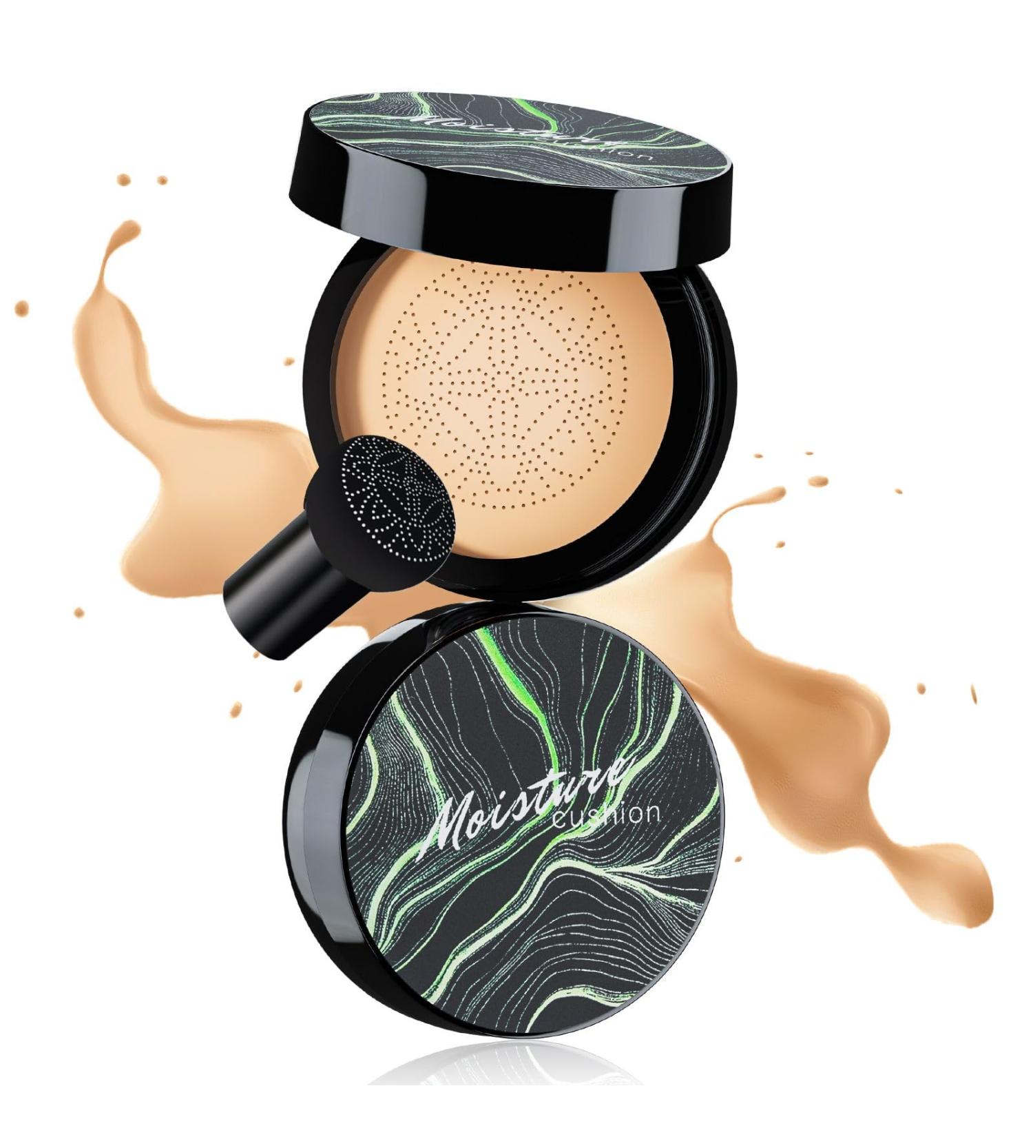 Mushroom Head Air Cushion CC Cream Foundation Full Coverage Moisturizing Oil Control Waterproof Long-Lasting Even Skin Tone Natural Cream Foundation for Mature Skin (Natural) - Buy Online on GoSupps.com