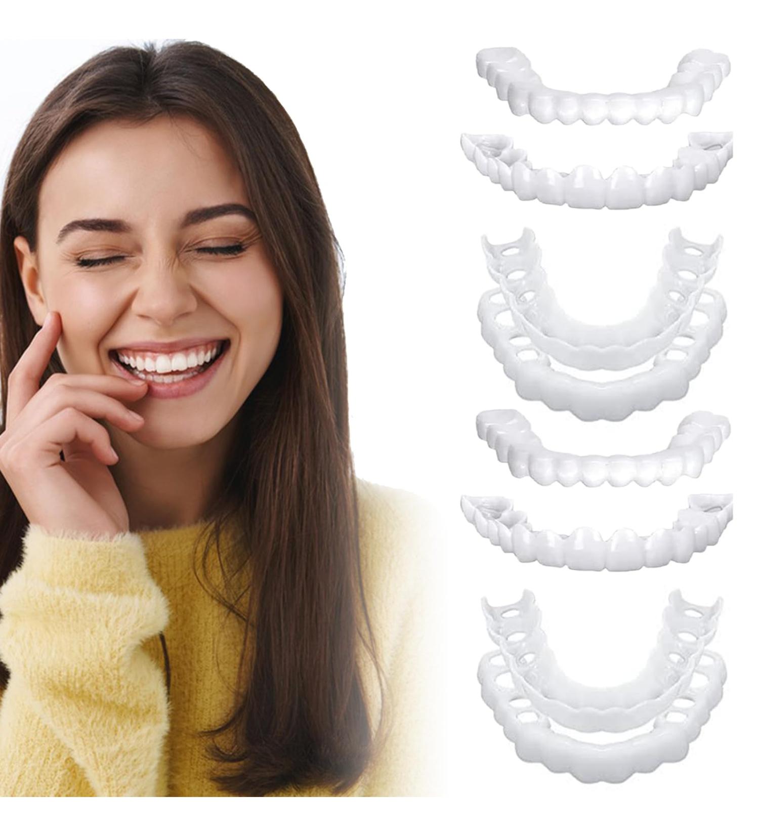 Instant Smile Makeover: Veneers Fake Teeth for Men & Women - Tooth Whitening Solutions for Couples - Buy Online on GoSupps.com