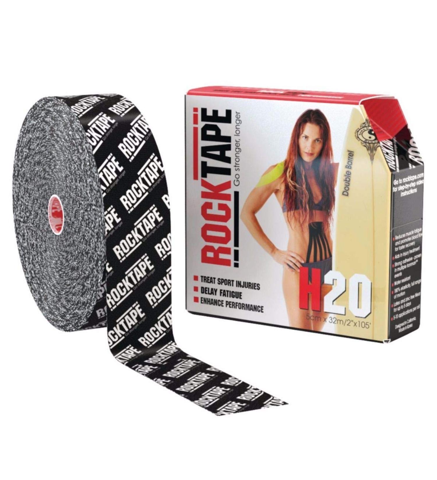 RockTape H2O Black Logo 2 x 105' (5cm x 32m)