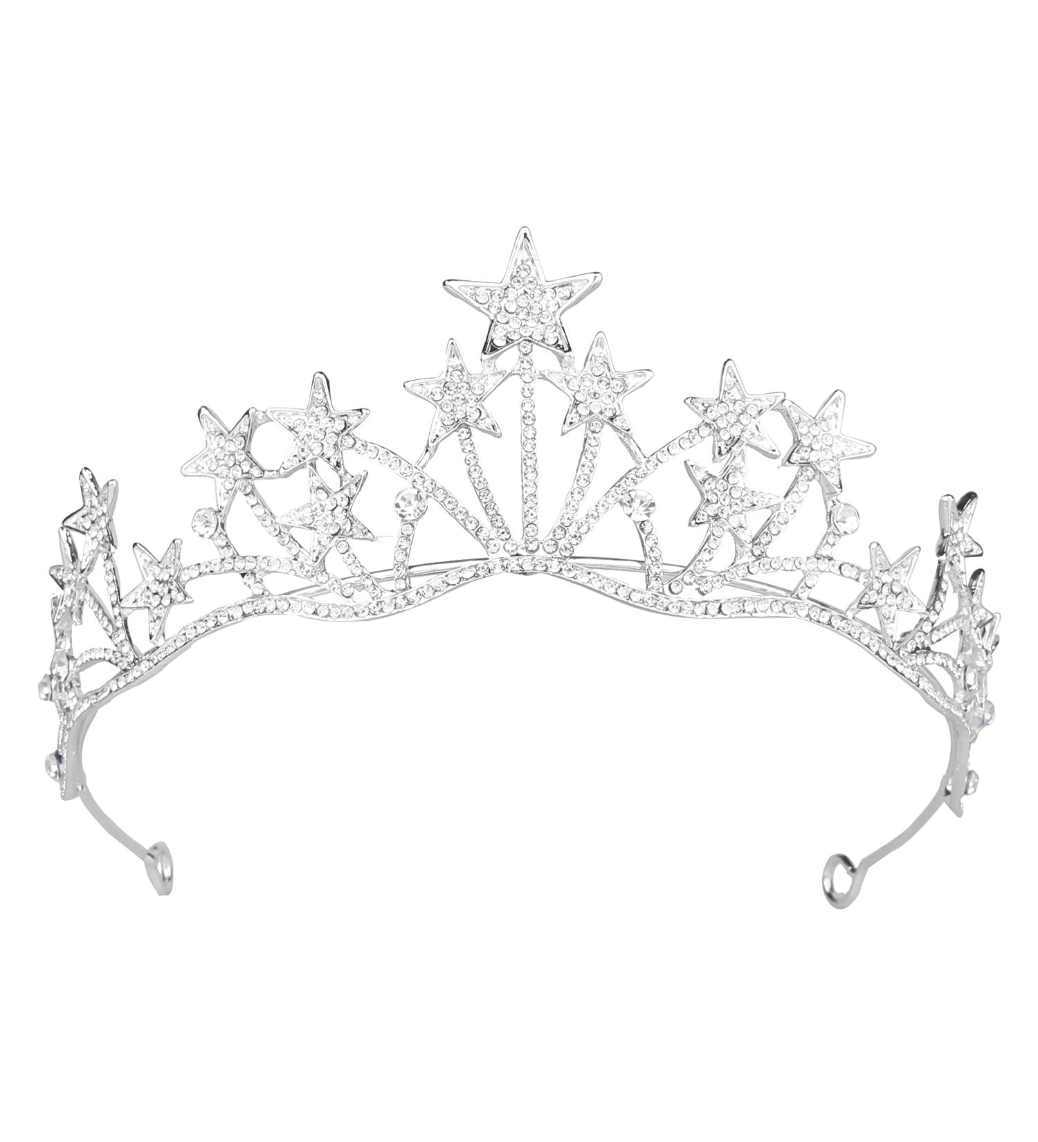 Vofler Silver Tiara Headband with Crystal Rhinestones - Ideal for Women, Birthday, Wedding, Prom, and Costume Parties - Buy Online on GoSupps.com