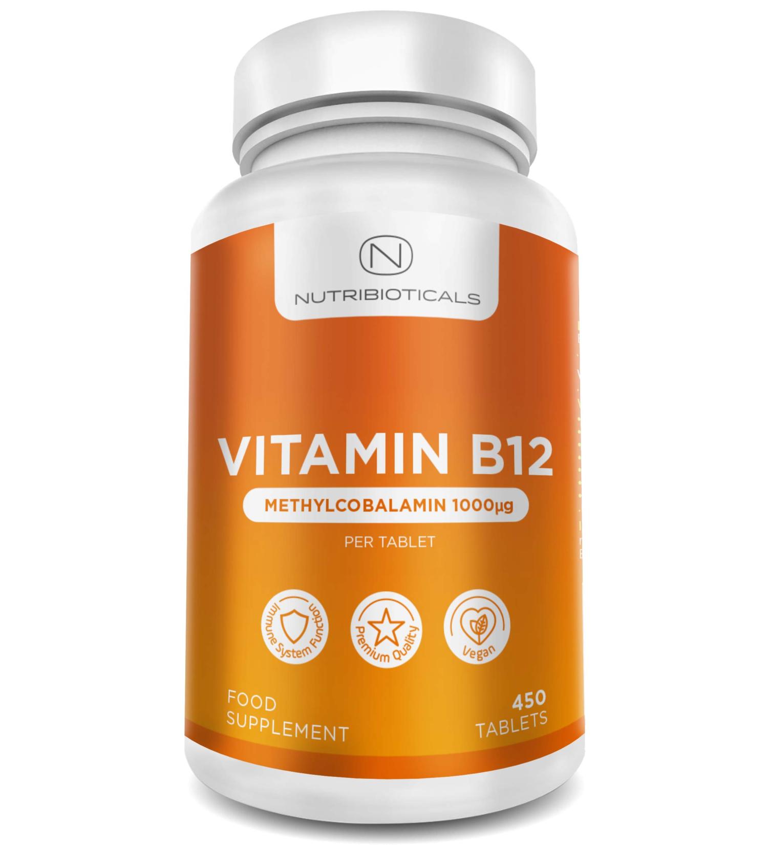 Vitamin B12 Methylcobalamin 1000mcg 450 Tablets | 15-Month Supply for Energy & Immune Support - Buy Online on GoSupps.com