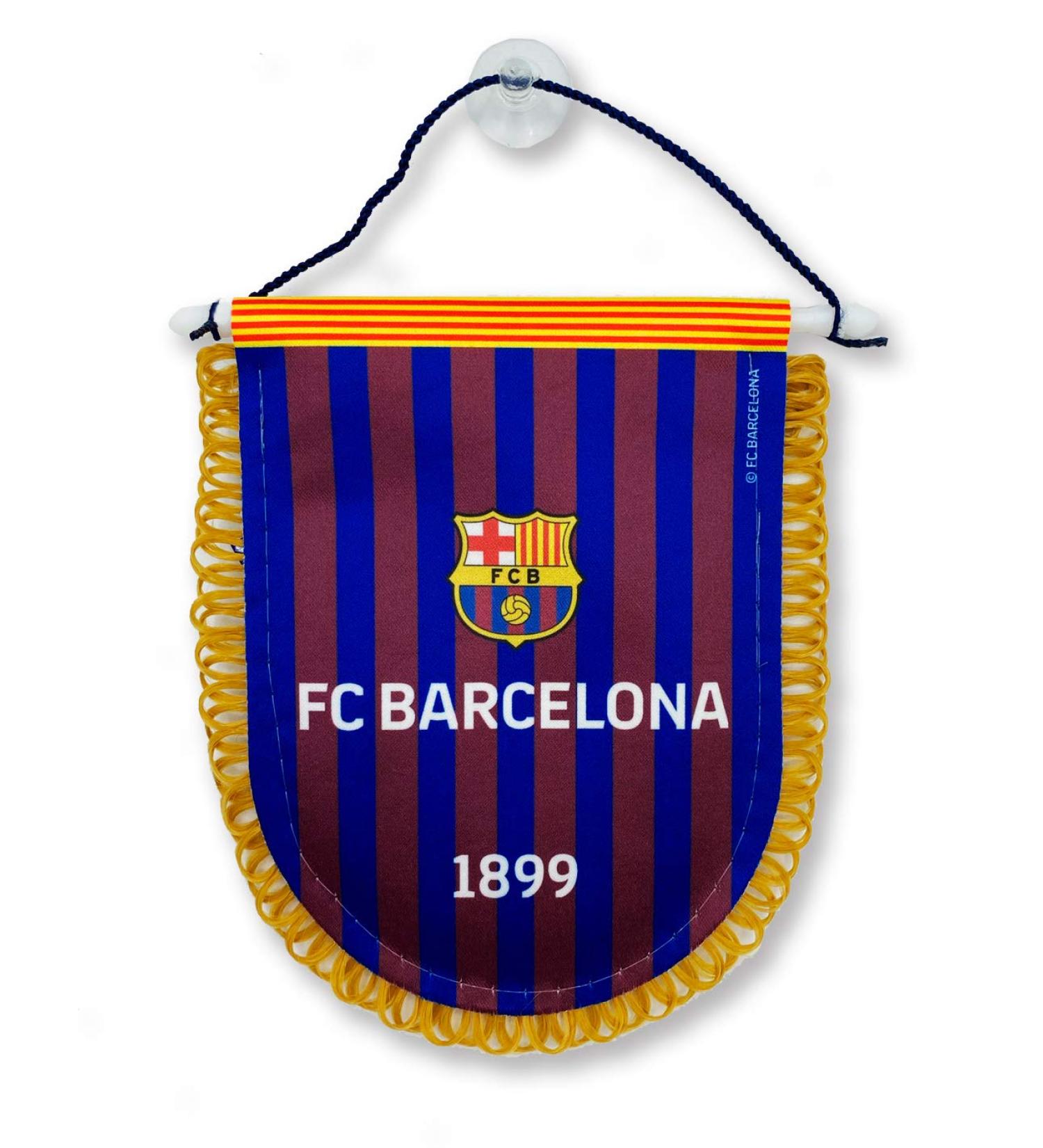 Large FC Barcelona No. 2 pennant - Licensed product - Dimensions 22 x 16 cm - 100% Aclilico