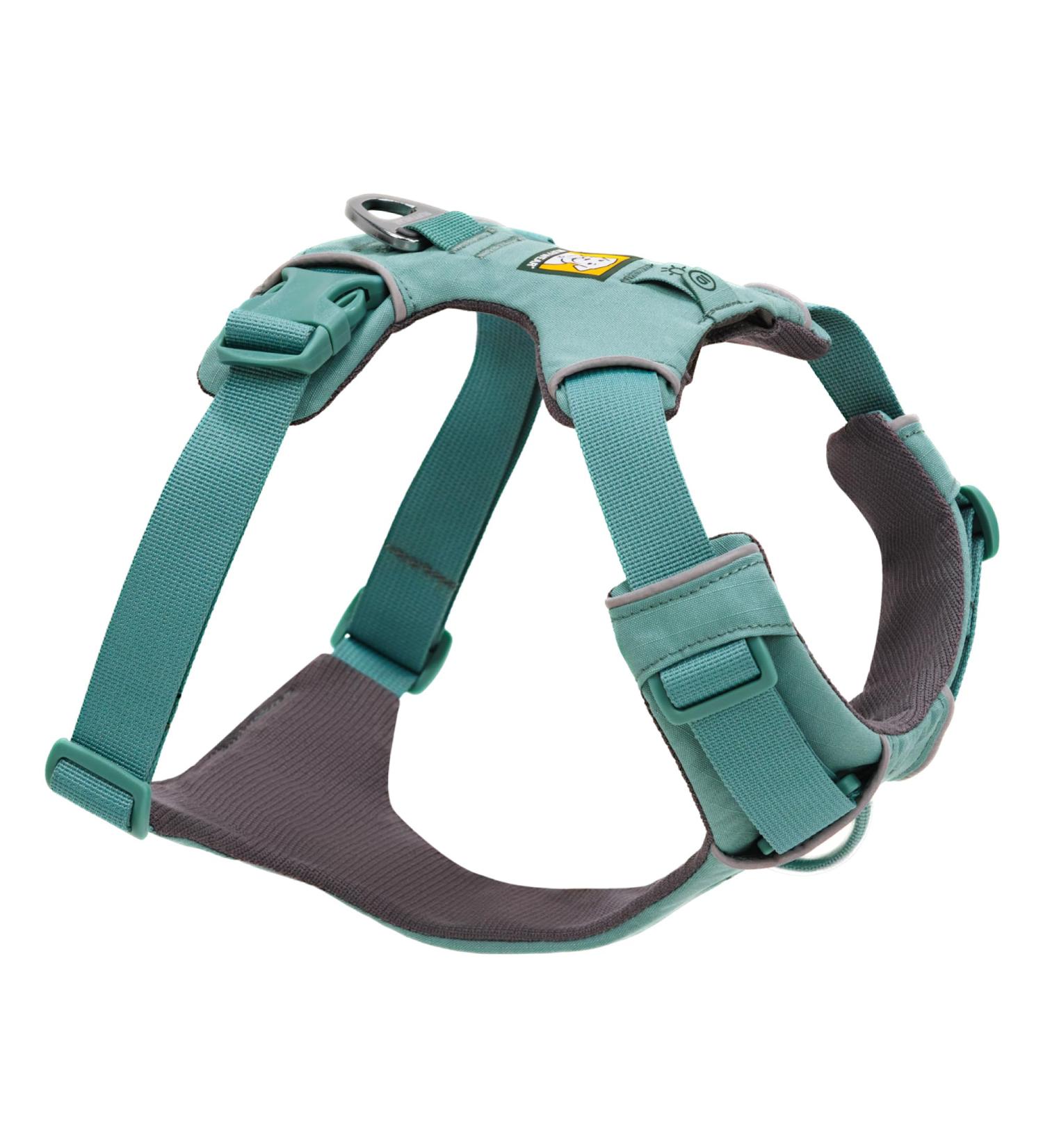 Luffwear Front Range Dog Harness | Reflective Y-Harness Adjustable & Padded | Comfortable Walks & Races | L/XL River Rock Green - Buy Online on GoSupps.com